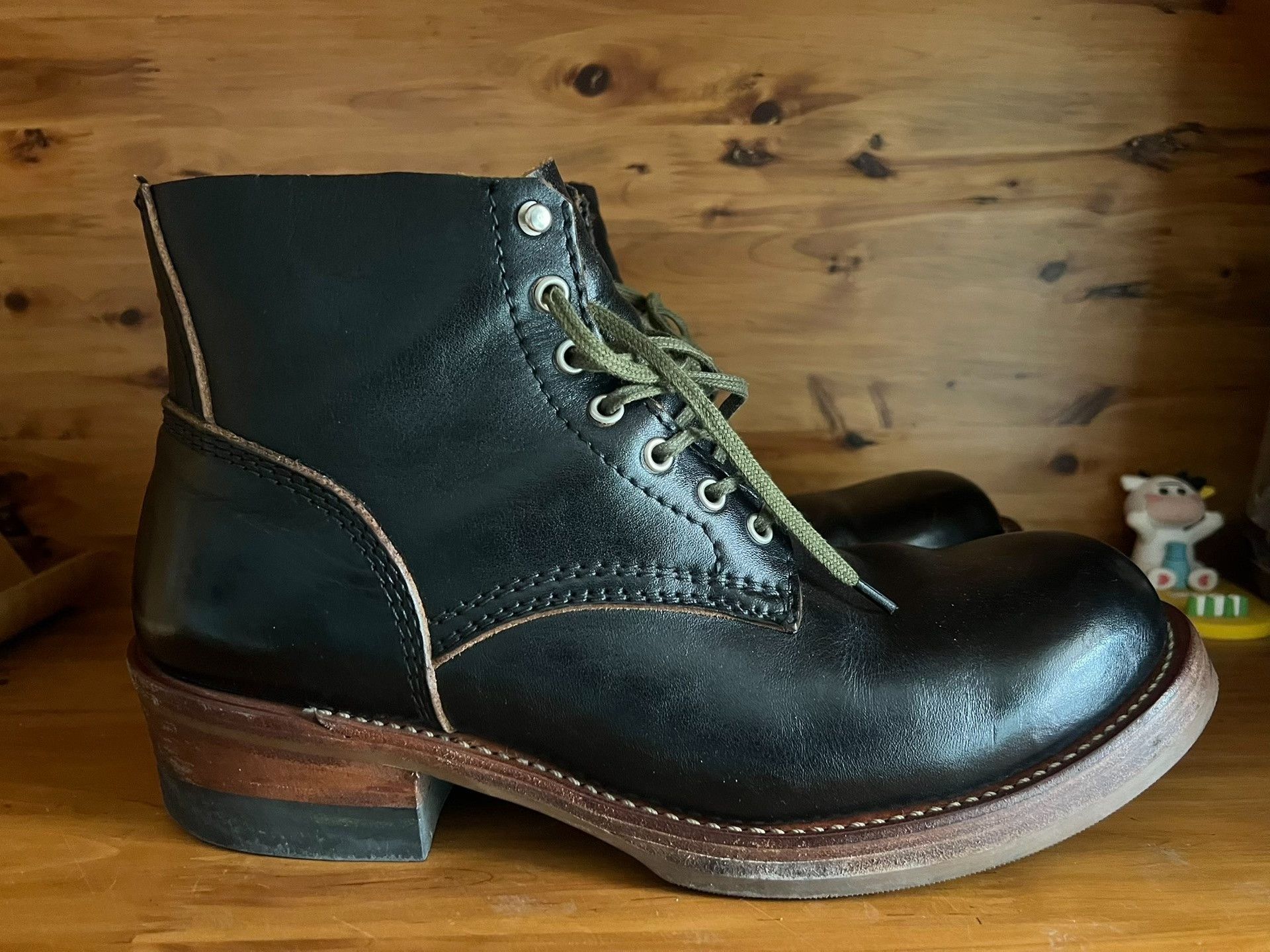 Addict Clothes Japan ADDICT CLOTHES Tea Core Leather Work Boots Size US 9 / EU 42 - 3 Thumbnail