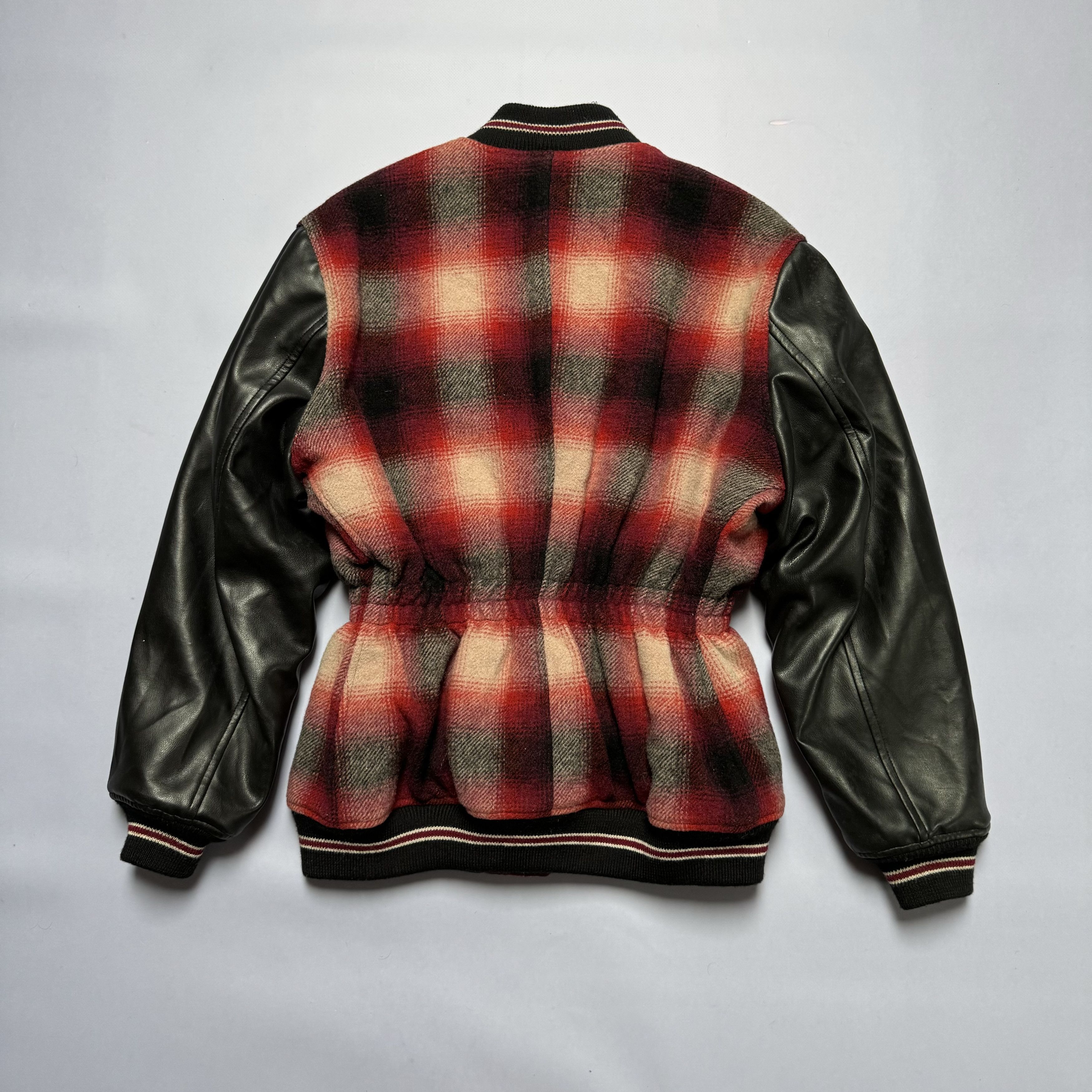 Jean Paul Gaultier × Vintage JEAN PAUL JUNIOR GAULTIER 80S WOOL LEATHER BOMBER JACKET Size M / US 6-8 / IT 42-44 - 3 Thumbnail