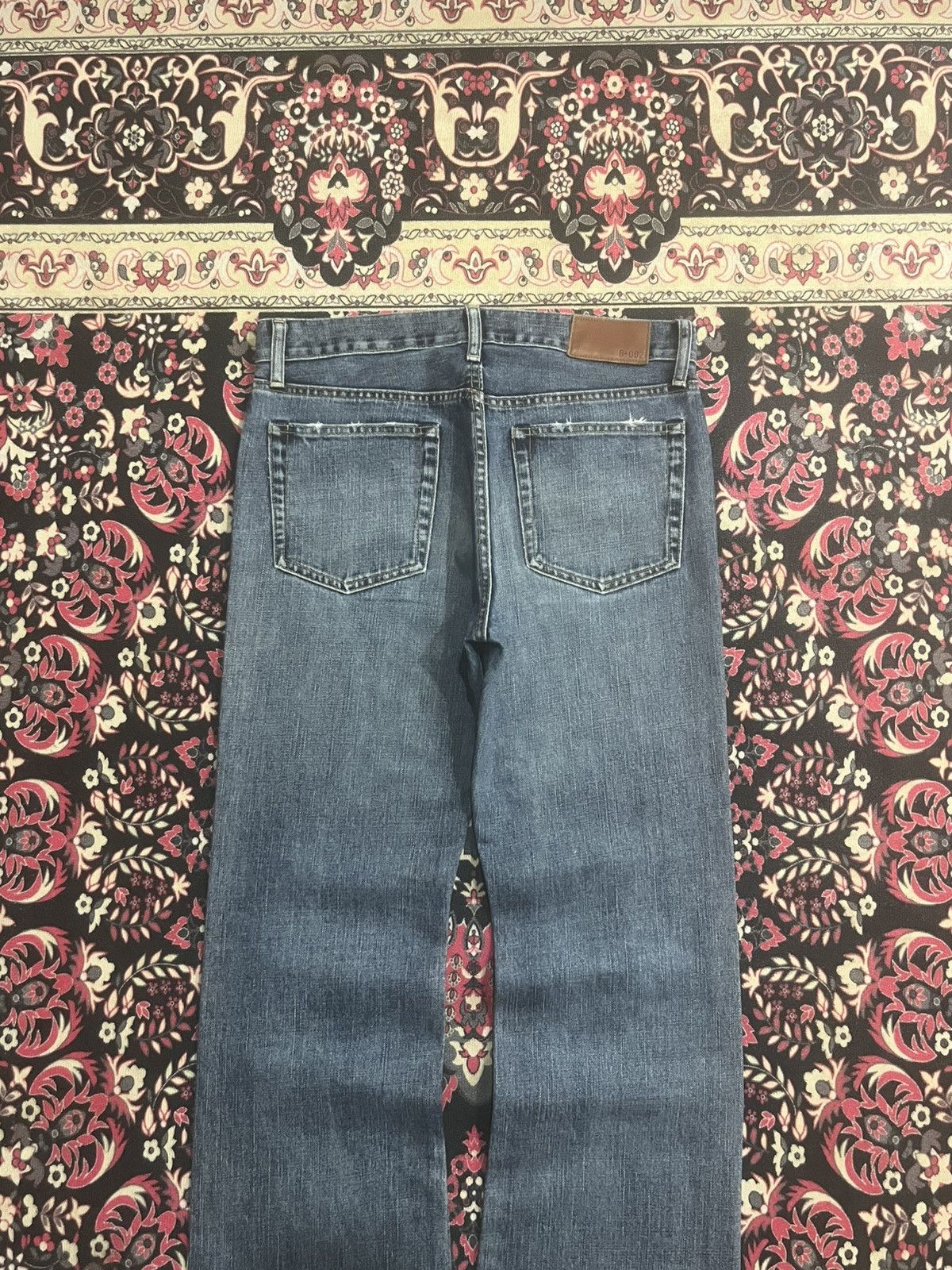 Undercover × Uniqlo Vintage Uniqlo Classic Blue Washed Distressed Flare Jeans Size US 31 - 6 Thumbnail