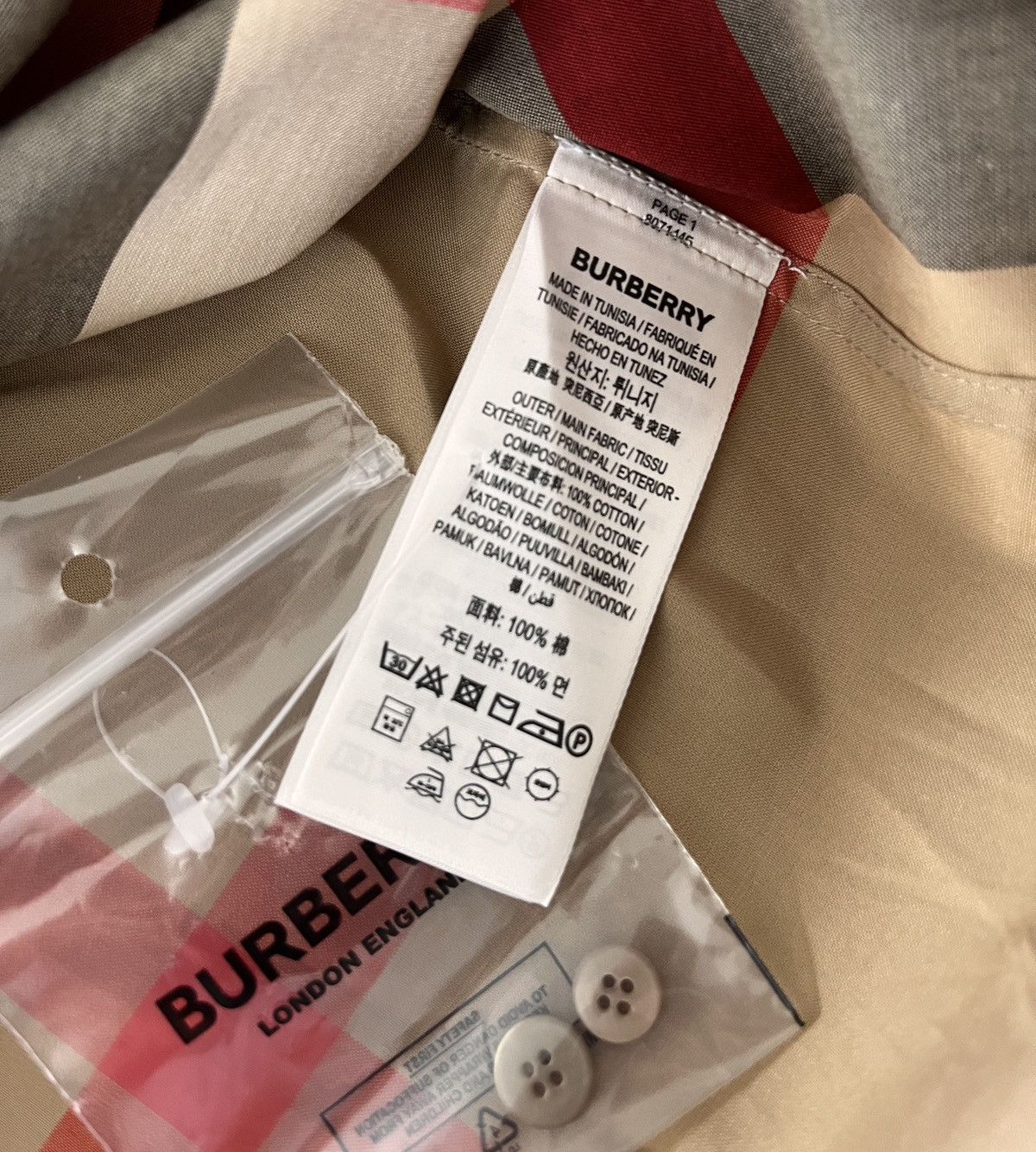Burberry Burberry somerton love sleeved shirt Size US M / EU 48-50 / 2 - 9 Thumbnail