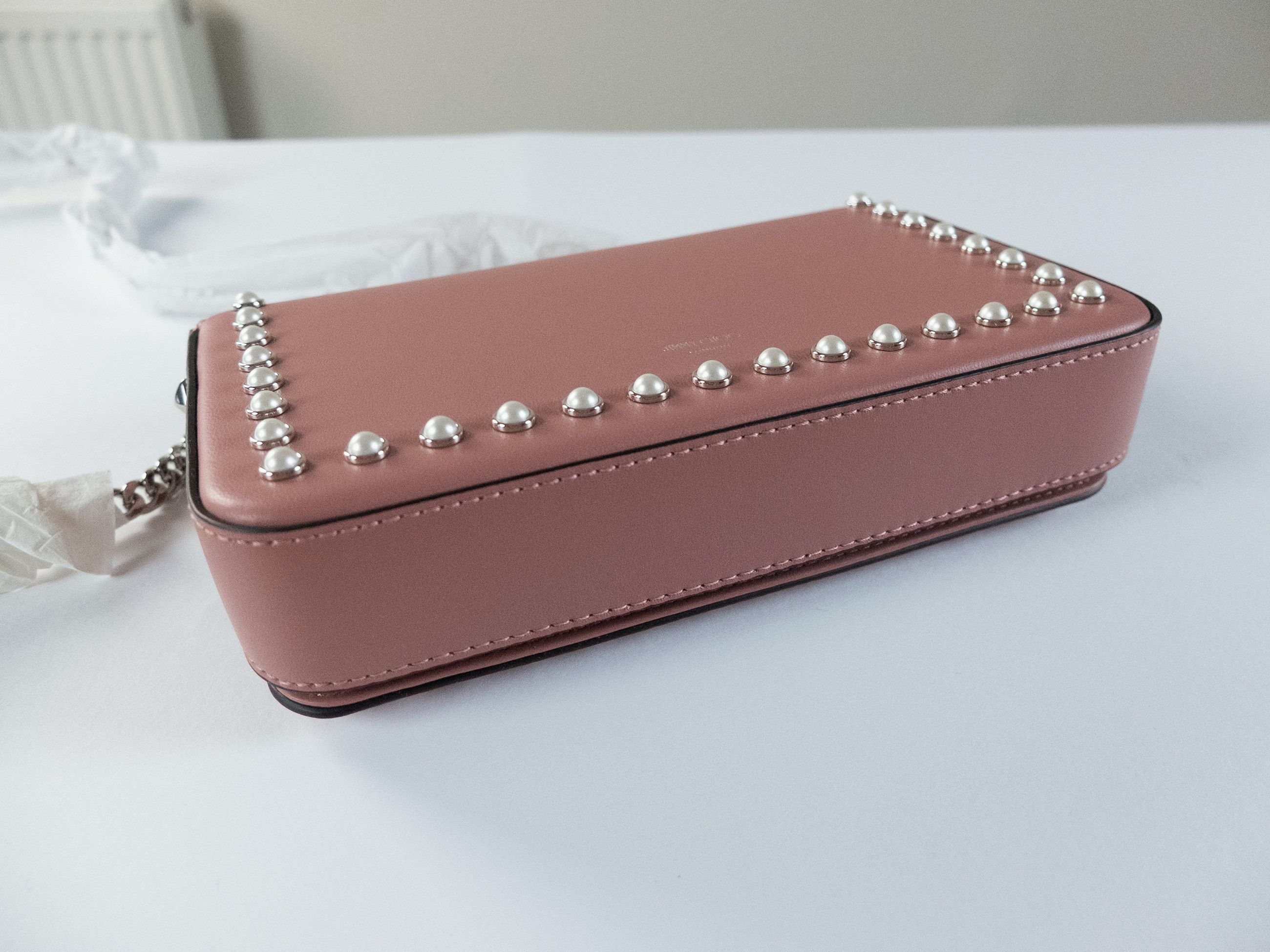 Jimmy Choo JIMMY CHOO JC Wallet blush pink small crossbody shoulder bag Size ONE SIZE - 4 Thumbnail