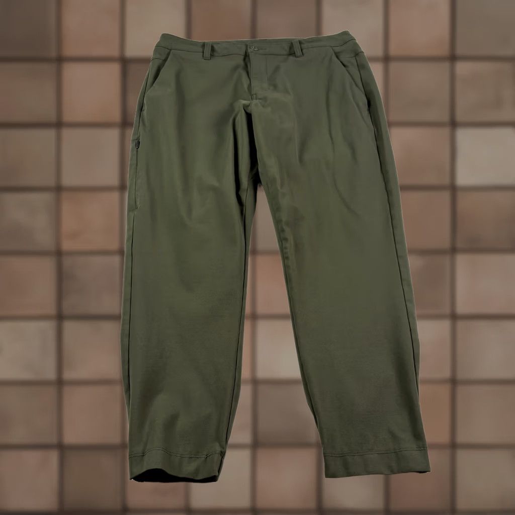 Vintage BYLT Everyday Jogger Pants Mens 36 Green Tapered Stretch Athleisure Slim Front Zip Pants W34 L27 Casual Shoes? Size US 36 / EU 52 - 1 Thumbnail
