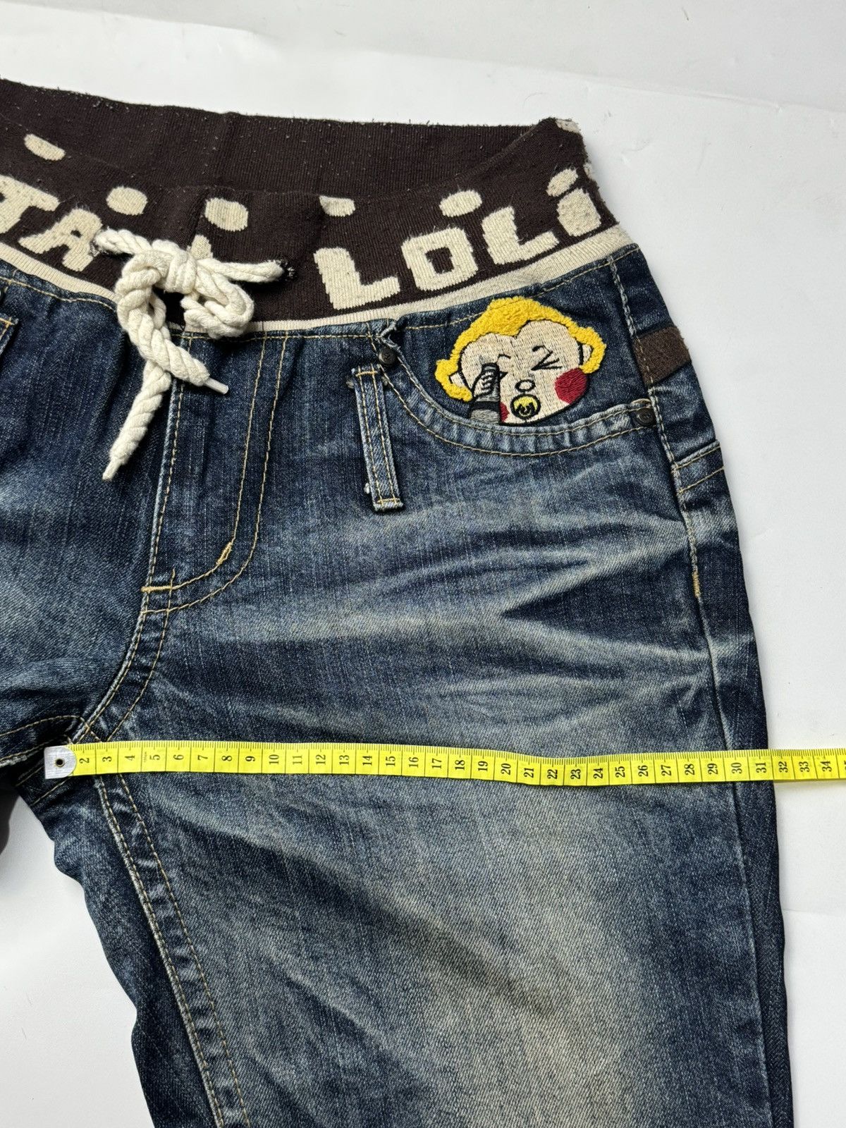 Beauty Beast ❤️SOLD❤️Yoshitomo Nara Lolita Exotic Vintage Denim Jeans Size US 30 / EU 46 - 9 Thumbnail