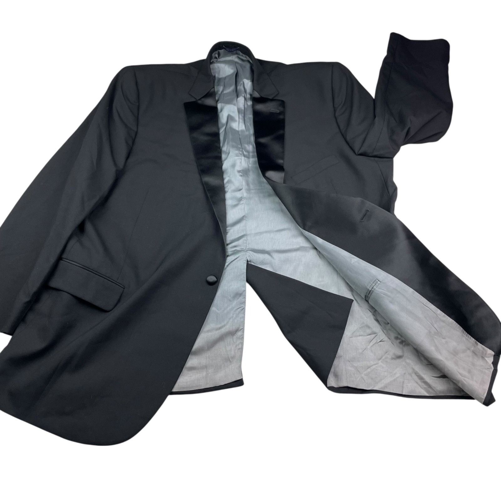 Stafford Stafford Men's Satin Lapel 1-Button Classic Fit Tuxedo Suit Size 52L - 3 Thumbnail