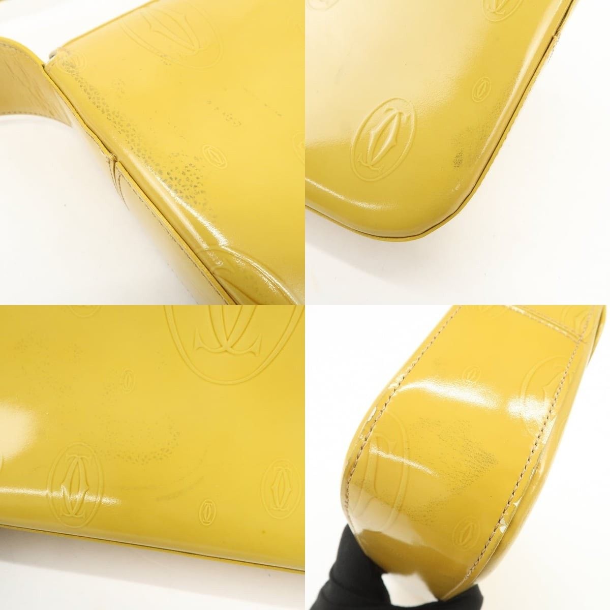 Cartier Cartier Happy Birthday Patent Leather Shoulder Bag Yellow Size ONE SIZE - 6 Thumbnail