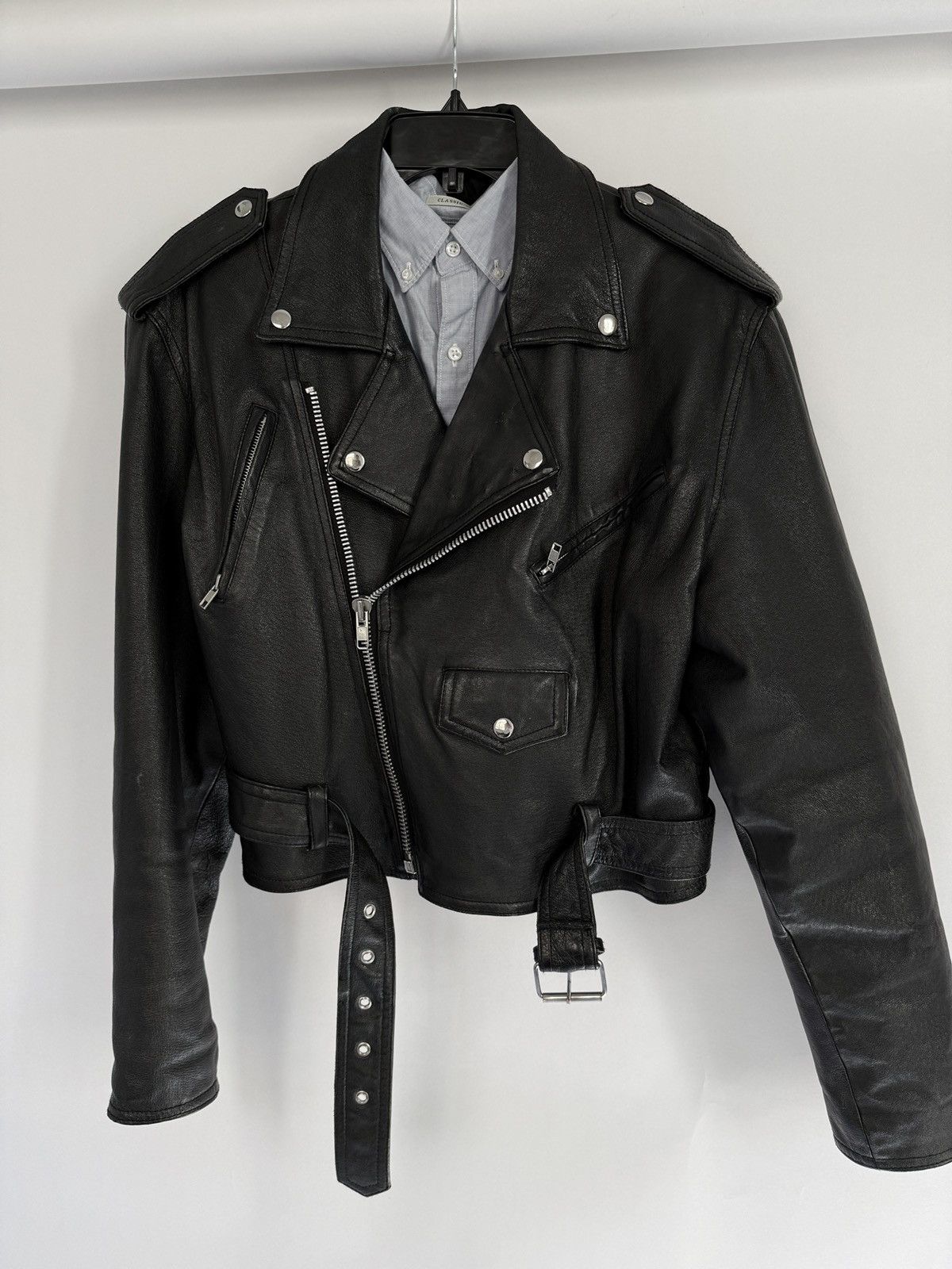 Vintage Vintage Womens Black Leather Jacket Size M / US 6-8 / IT 42-44 - 1 Thumbnail