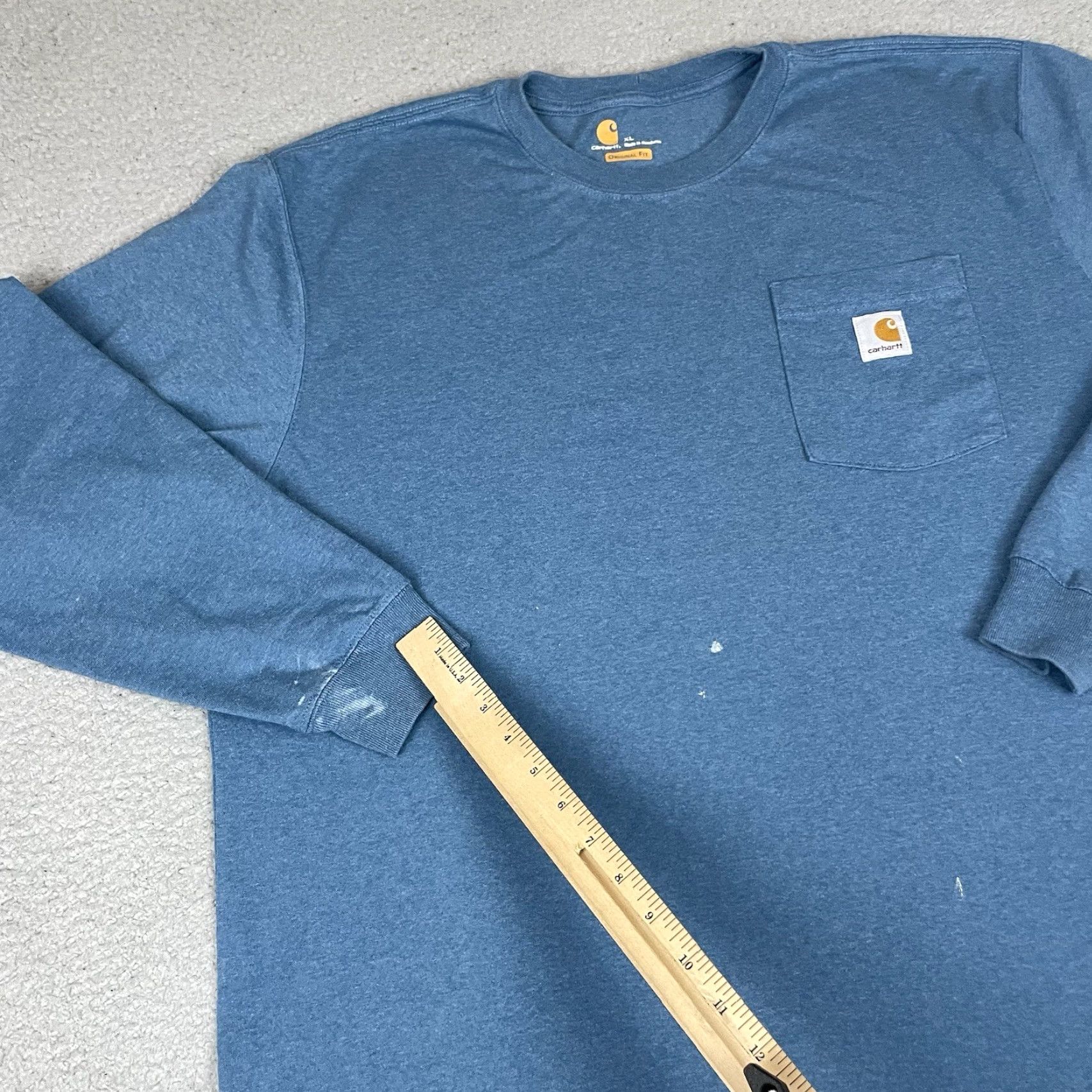 Carhartt VINTAGE Carhartt T Shirt Mens XL Long Sleeve Loose Workwear Pocket Outdoors Distressed Size US XL / EU 56 / 4 - 6 Thumbnail