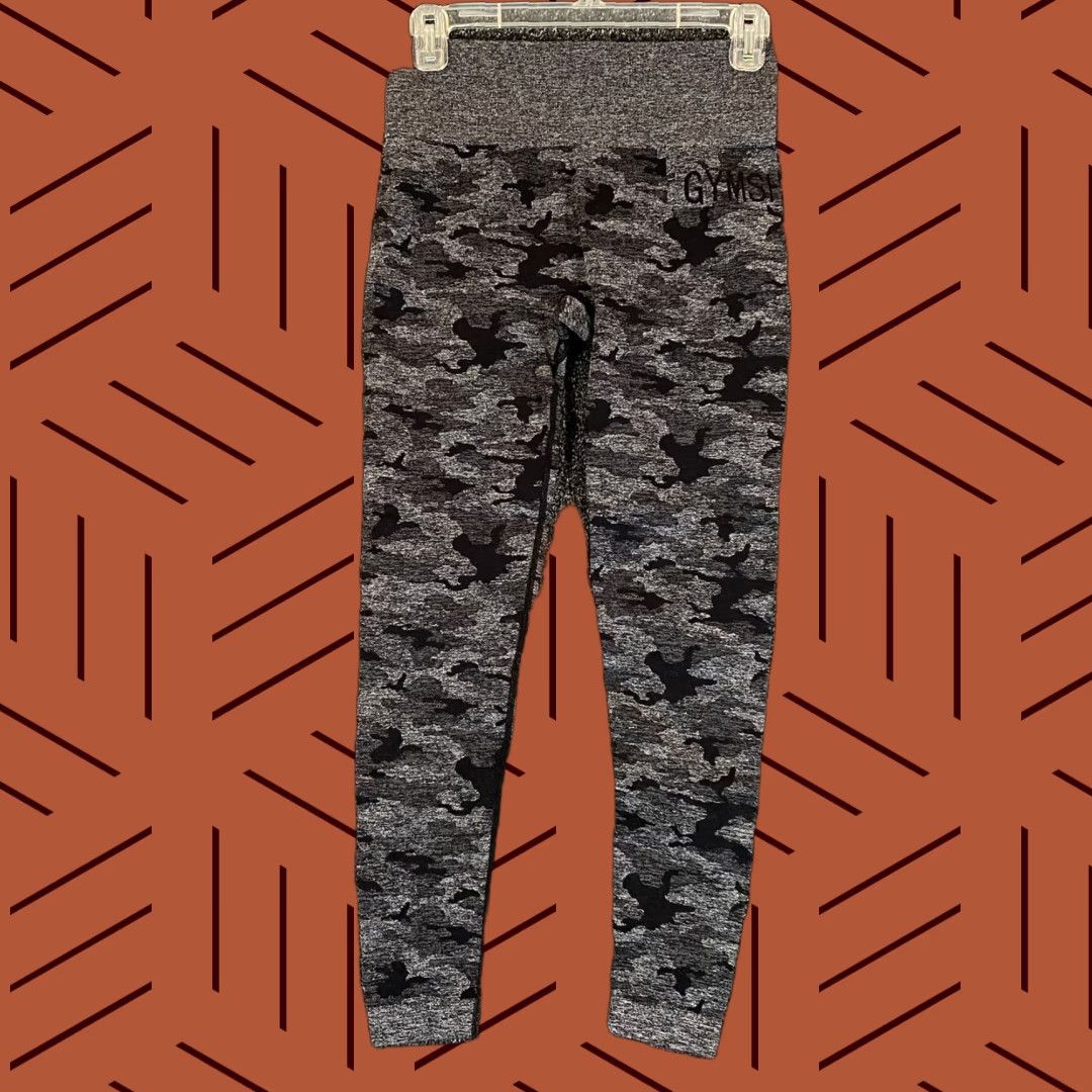 Gymshark Gymshark Leggings Womens XS/S 27” Waist Camo Gray Adapt Seamless High Waist Tapered Activewear Compression Size 28" / US 6 / IT 42 - 1 Thumbnail