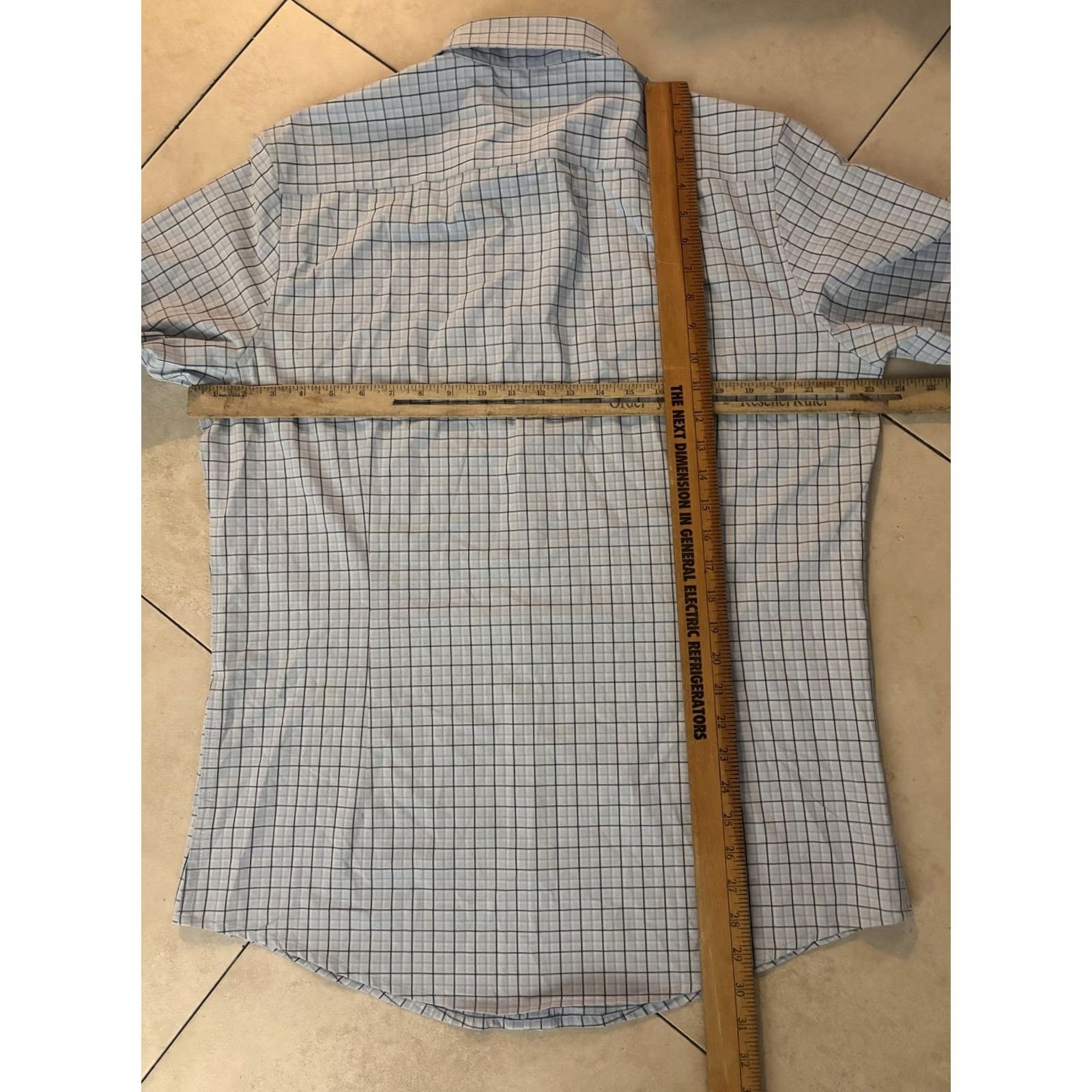 Mizzen+Main Mizzen+Main Shirt Mens Large Blue Check Leeward Trim Fit Long Sleeve Dress Size 42R - 5 Thumbnail
