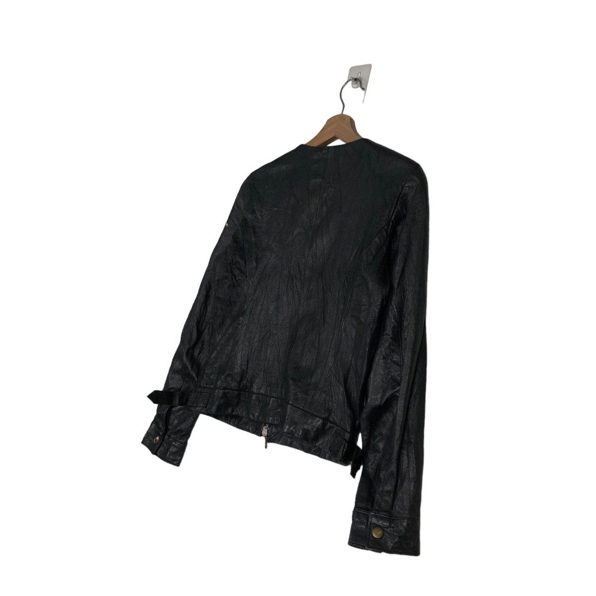 Japanese Brand 📌CROPPED BIKER LEATHER JACKET CIAO PANIC JAPAN Size M / US 6-8 / IT 42-44 - 10 Thumbnail