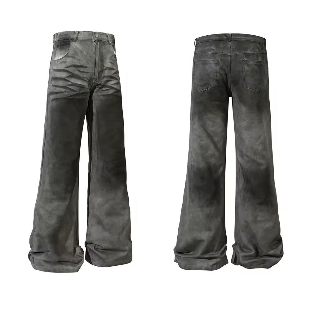 Designer × Vintage Washed Pleated High Street Straight Loose Jeans Pants Size US 30 / EU 46 - 9 Thumbnail