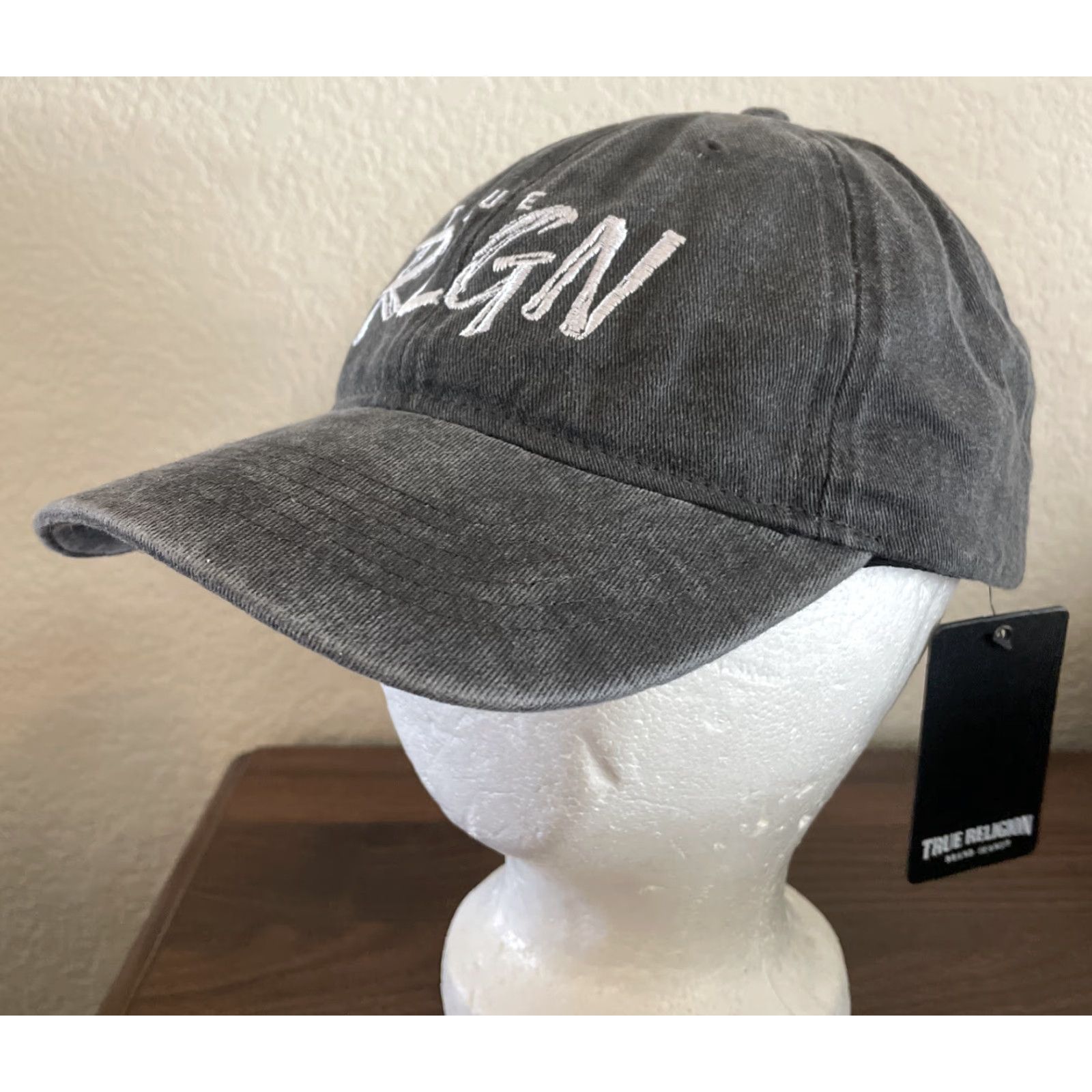 Vintage True Religion Buddha Snapback Baseball Hat Cap Gray Adjustable O/S Mens Size ONE SIZE - 2 Thumbnail