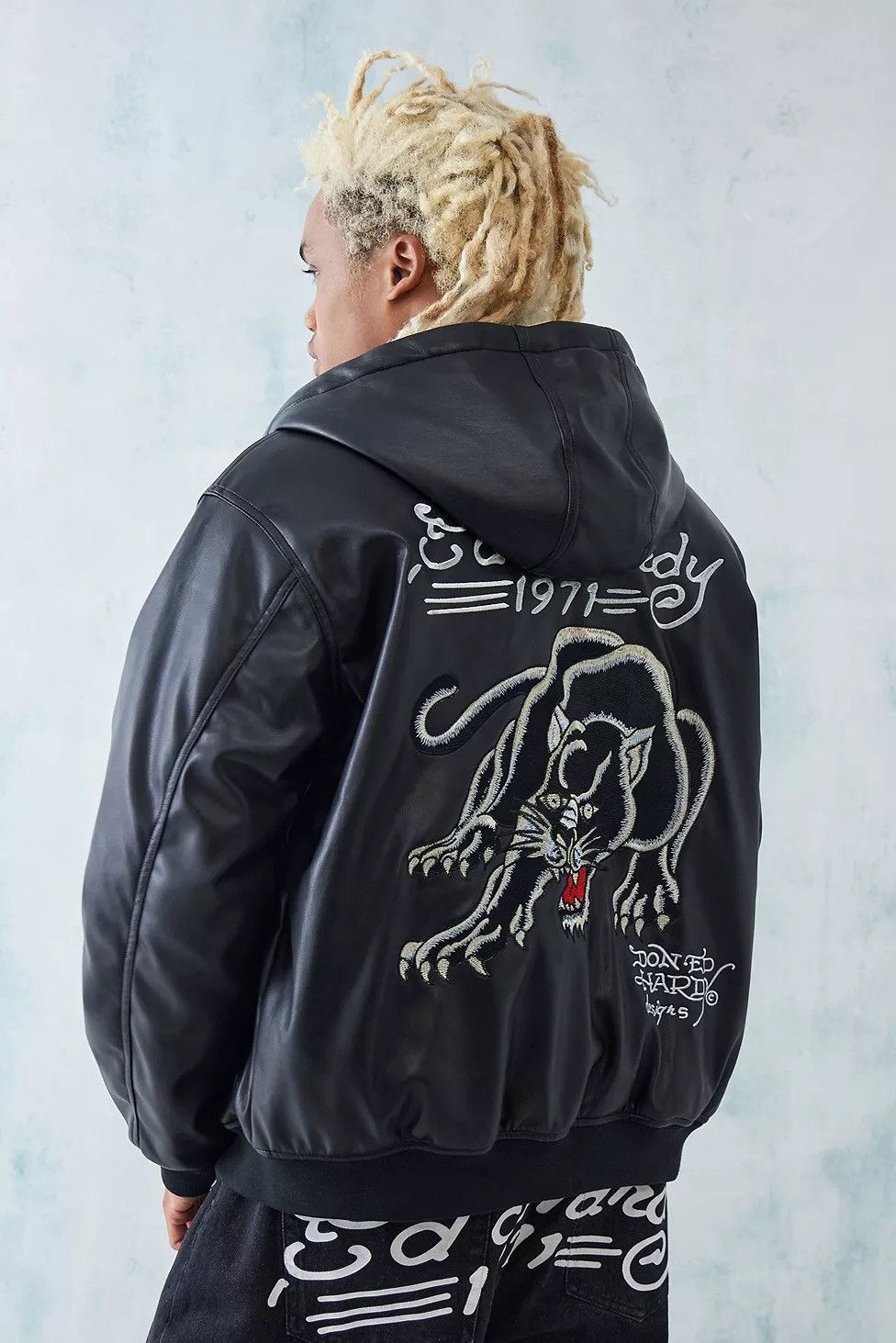 jacket ジャケット・アウター 00s leather Hardy fur hooded Ed