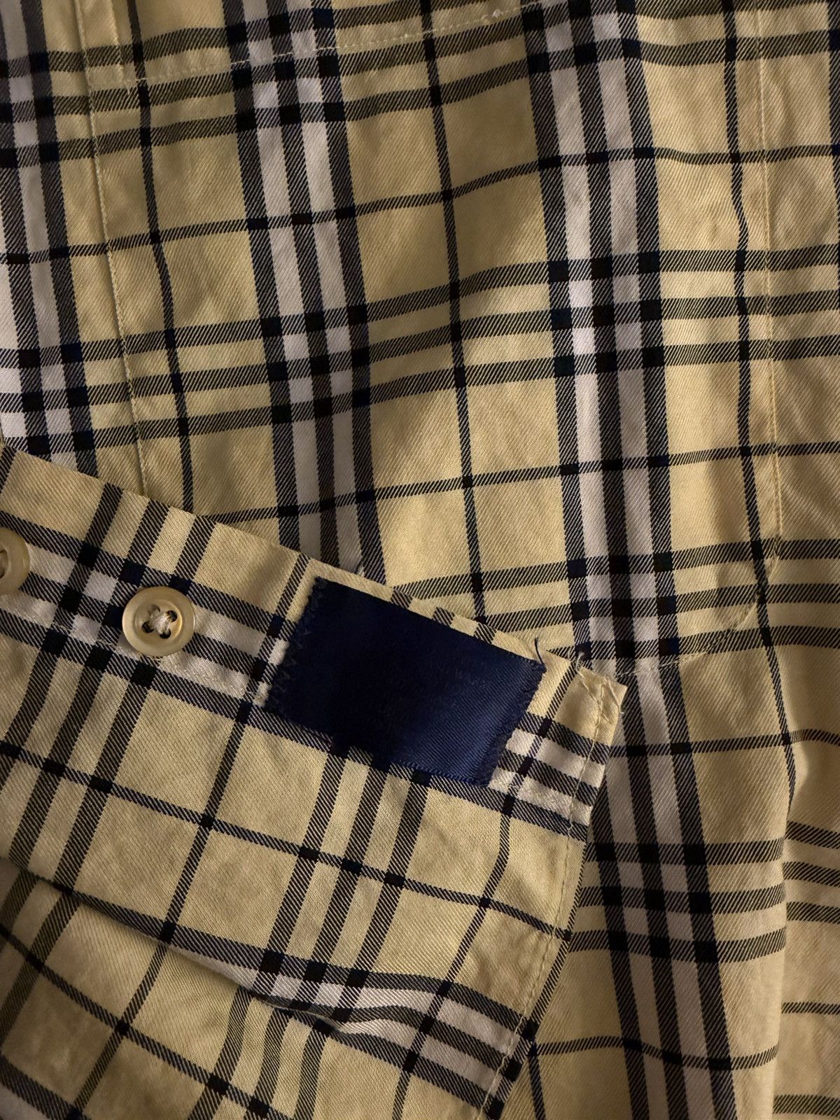 Burberry Burberry London Vintage Yellow Nova Check Short Sleeve Shirt Size US L / EU 52-54 / 3 - 5 Thumbnail
