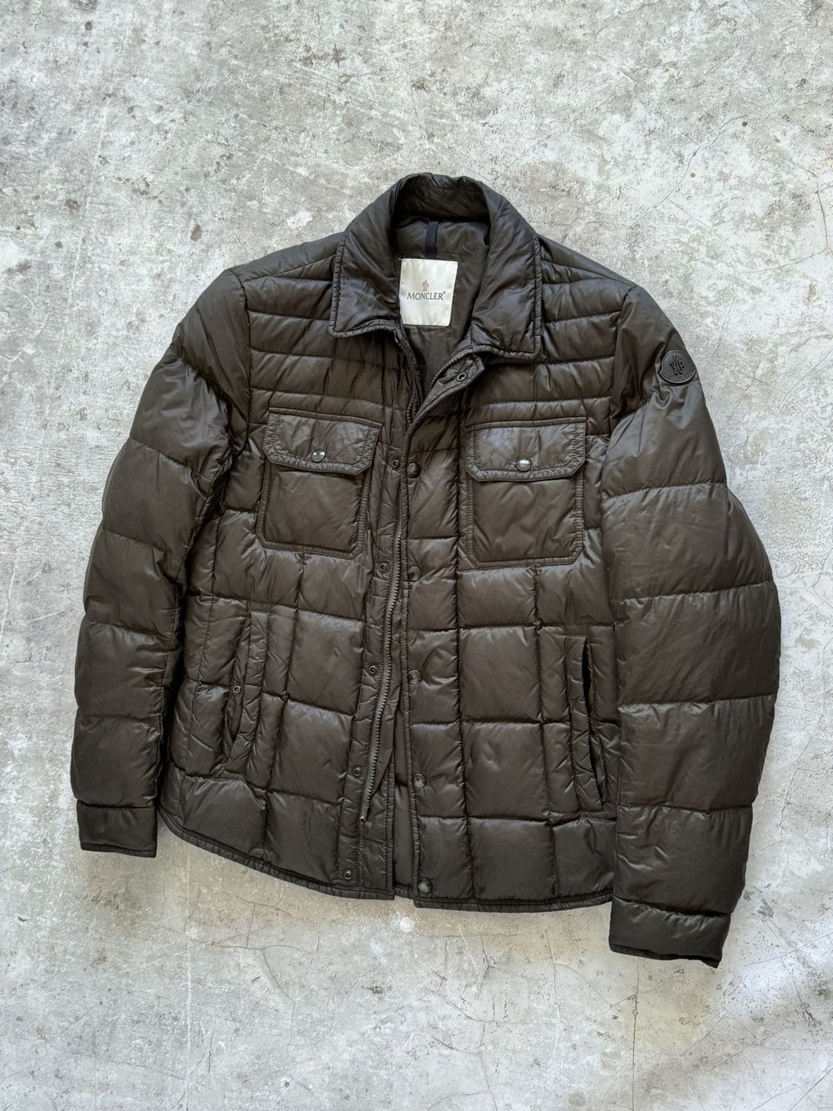 Moncler Rolland Puffer Jacket Brown Size 1 Small Heavy Coats