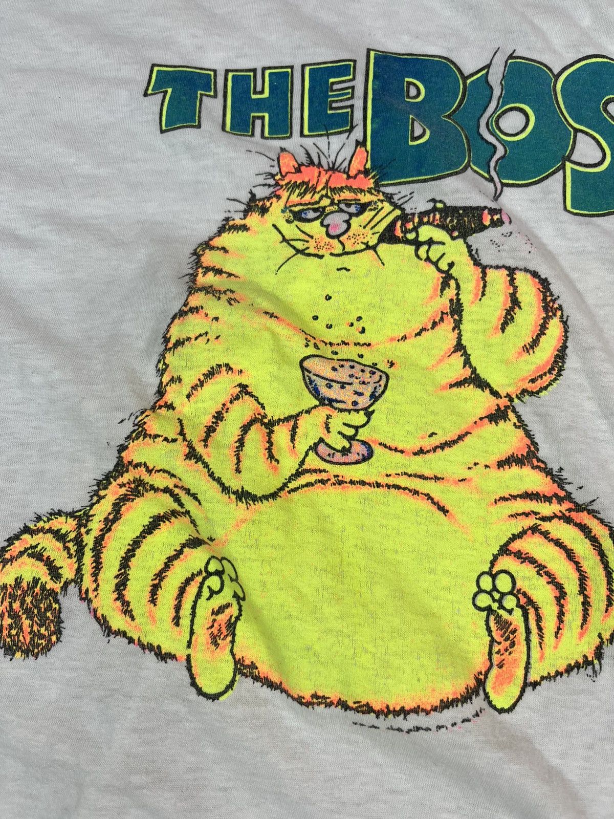 Band Tees Vintage The Boss Cat T Shirt 90s Size US XL / EU 56 / 4 - 4 Thumbnail