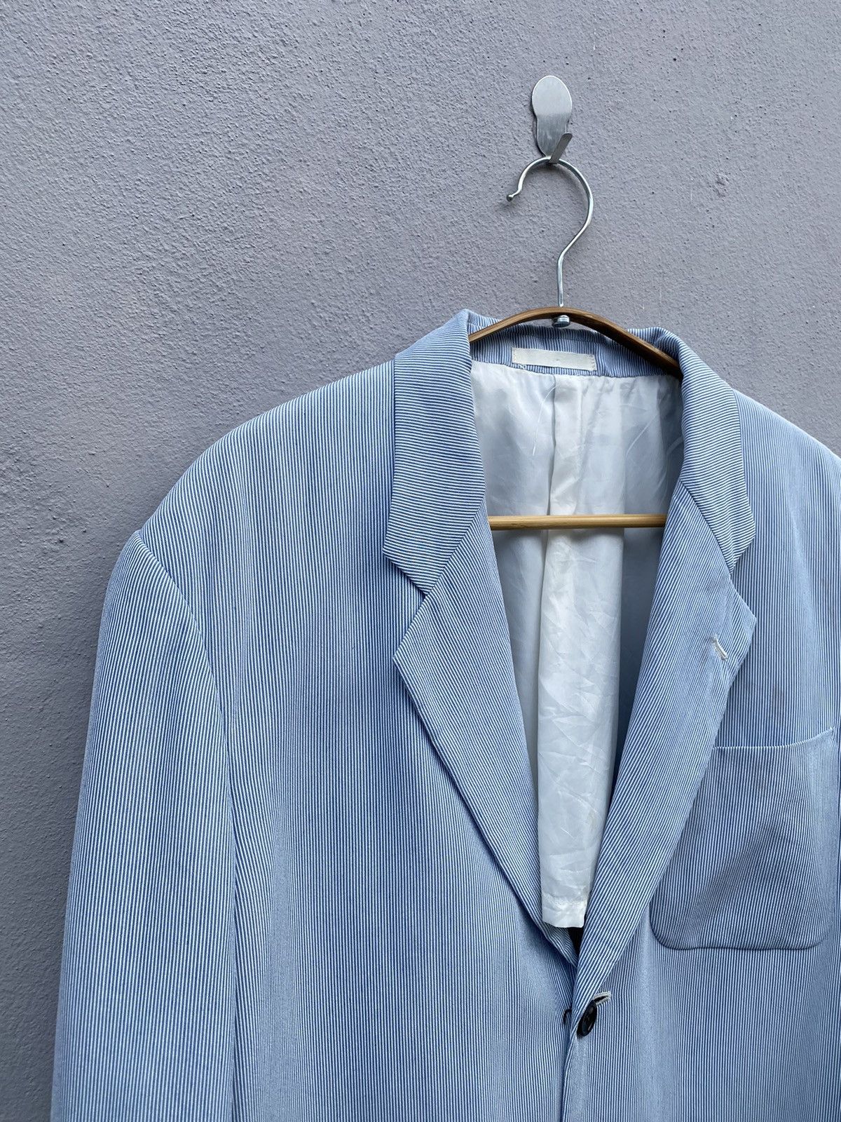 Christian Dior Monsieur Christian DIOR Monsieur Blue Pin Stripes Blazer Size 40L - 2 Thumbnail
