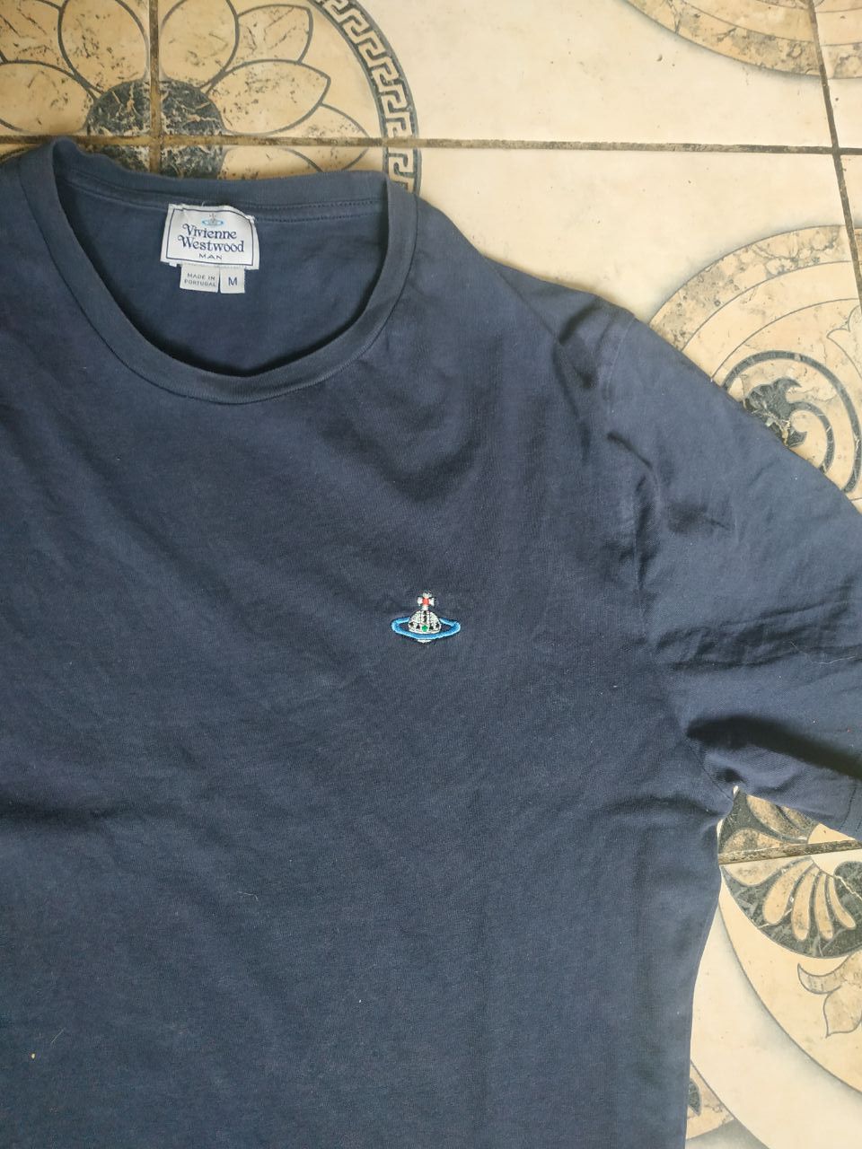Vivienne Westwood Vivienne Westwood MAN Navy T-shirt Embroidered Orb Logo Sz M Size US M / EU 48-50 / 2 - 13 Thumbnail