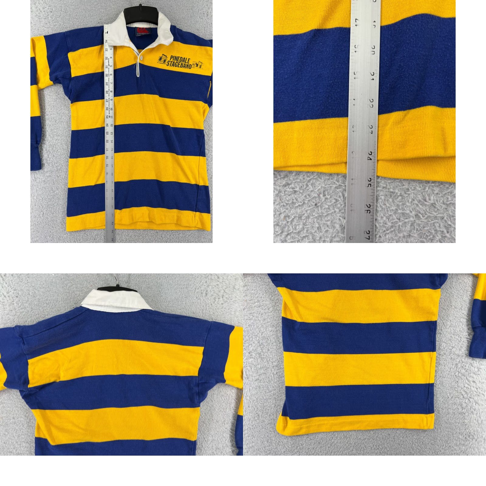 Vintage VINTAGE Canterbury Polo Shirt Men Small Yellow Blue Rugby Cotton Golf Pinedale Stageband Size US S / EU 44-46 / 1 - 9 Thumbnail