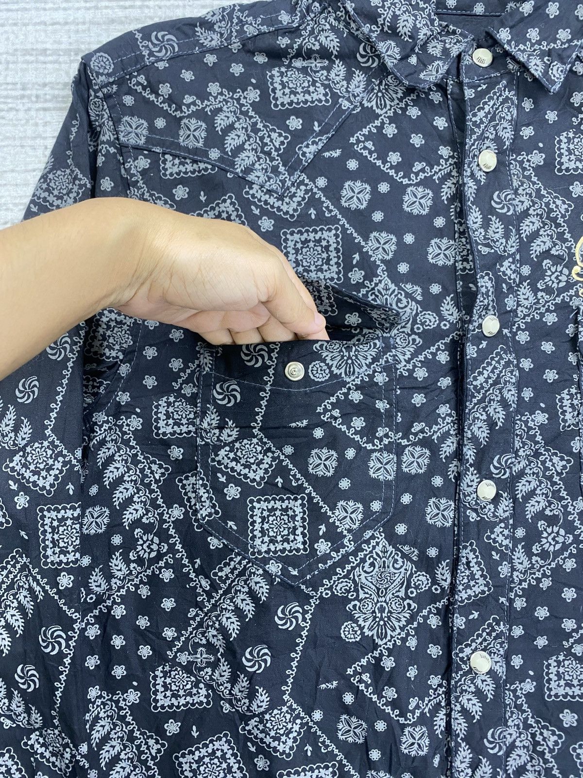 14th Addiction × Beauty Beast × Vintage Vtg Banana Seven Embroidery Logo FullPrinted Button Up Shirt Size US M / EU 48-50 / 2 - 7 Thumbnail