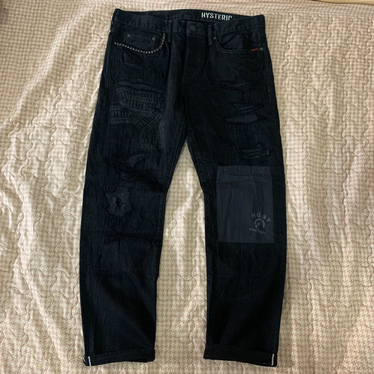 Hysteric Glamour Rare Distressed Punk Hysteric Glamour Selvedge Jeans Pants Size US 34 / EU 50 - 1 Thumbnail