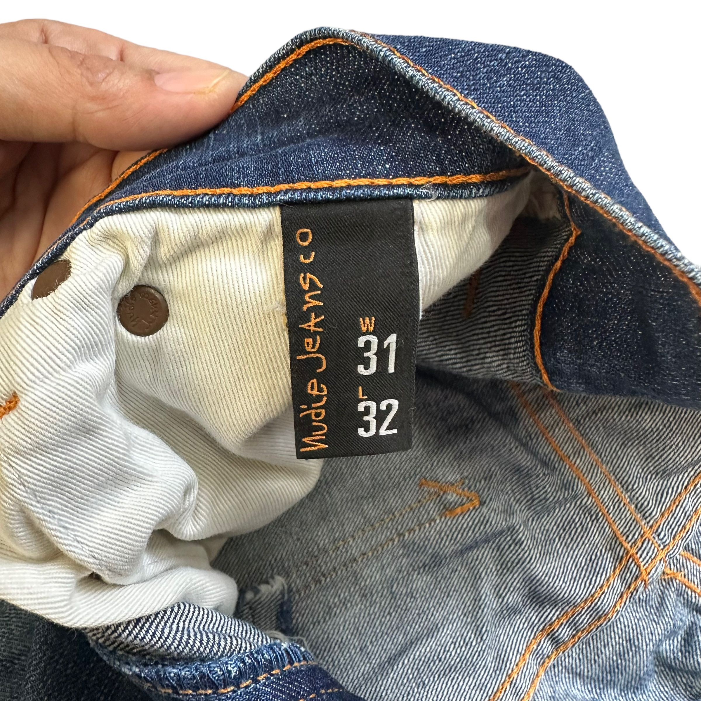 Japanese Brand TRASHED🔥 NUDIE JEANS DENIM PANTS #7463-147 Size US 30 / EU 46 - 9 Thumbnail