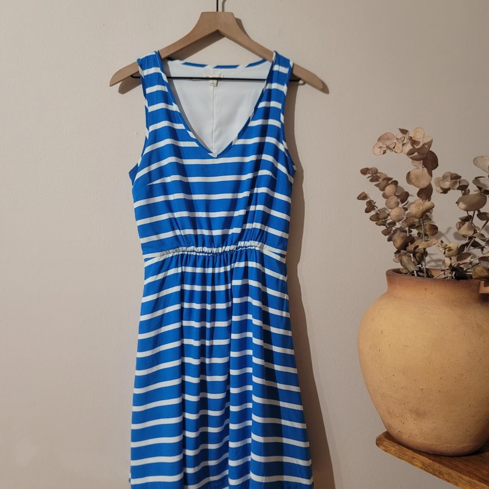 Gap Nautical Gap Striped V-Neck Mini Coastal Clean Sz S Dress Size S / US 4 / IT 40 - 1 Thumbnail