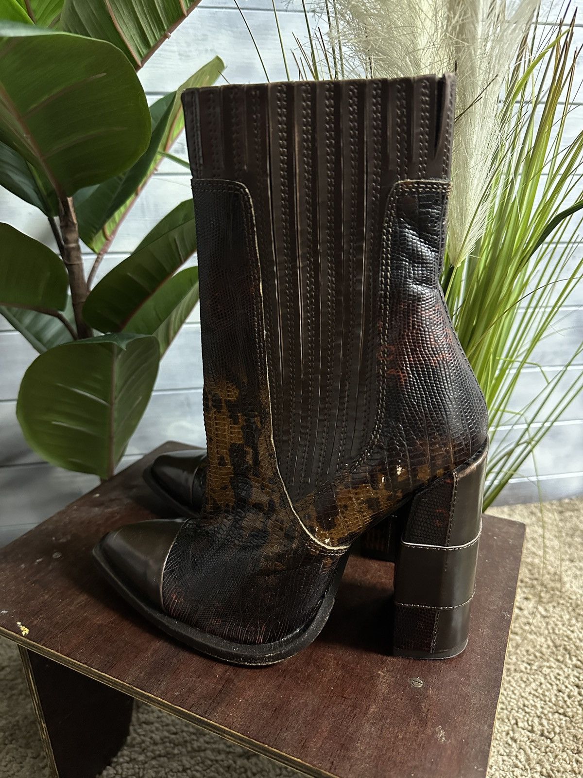 Japanese Brand × Leather Rare Boots Real Leather Snake U Made In Portugal Avant-Garde Size US 8 / IT 38 - 7 Thumbnail