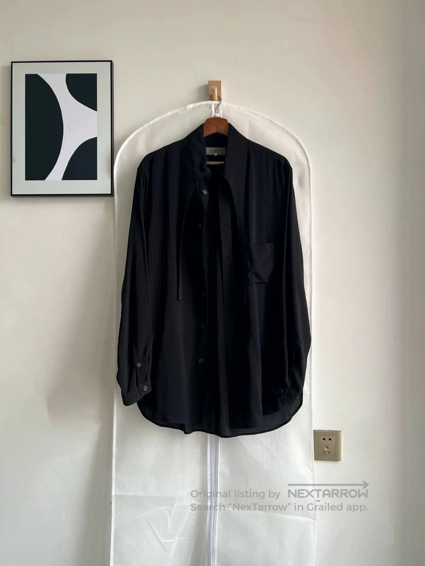 Yohji Yamamoto Yohji Yamamoto Black Tencel Shirt. Size US M / EU 48-50 / 2 - 2 Thumbnail