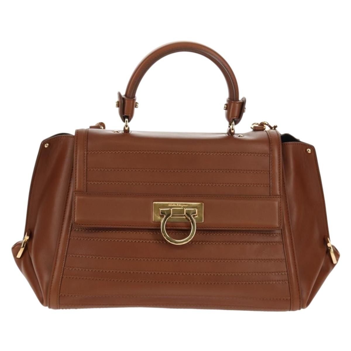 Salvatore Ferragamo Salvatore Ferragamo Sofia Satchel Smooth Leather Size ONE SIZE - 1 Thumbnail