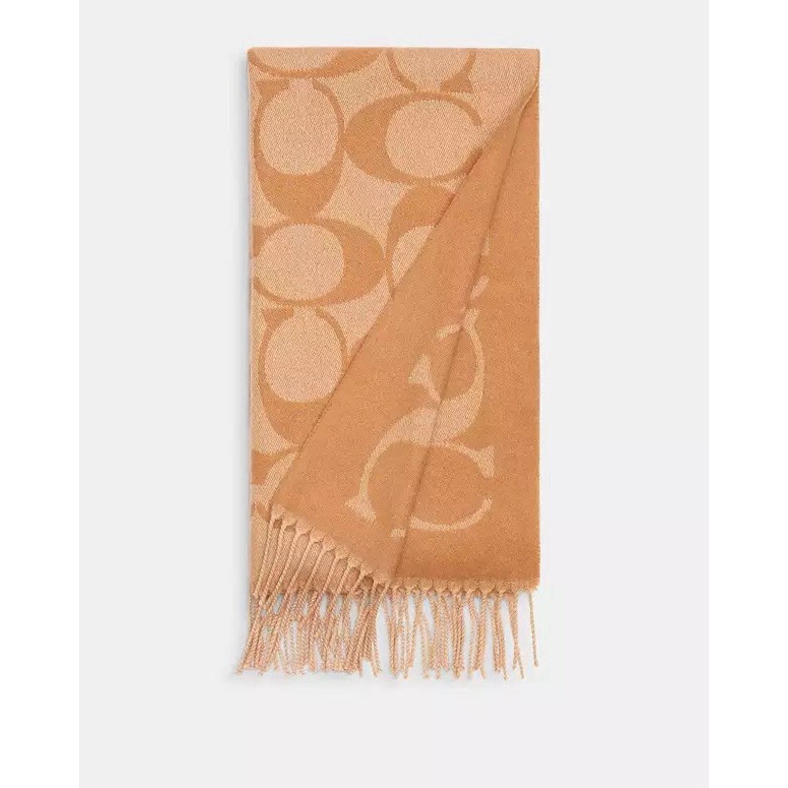 Coach NWT Coach Signature Oversized Scarf Muffler CU807 Camel Size ONE SIZE - 7 Thumbnail
