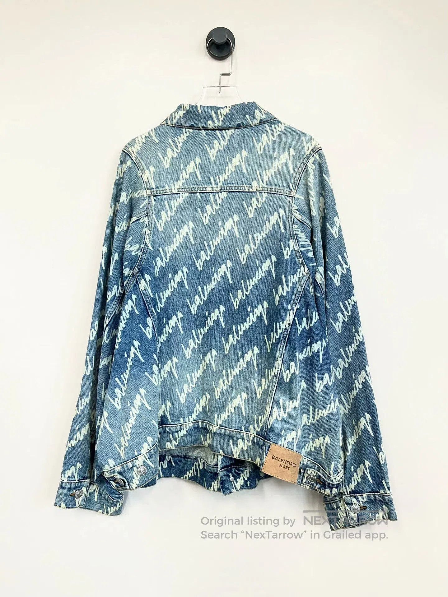 Balenciaga Balenciaga Blue Logo Denim Jacket. Size US XS / EU 42 / 0 - 2 Thumbnail