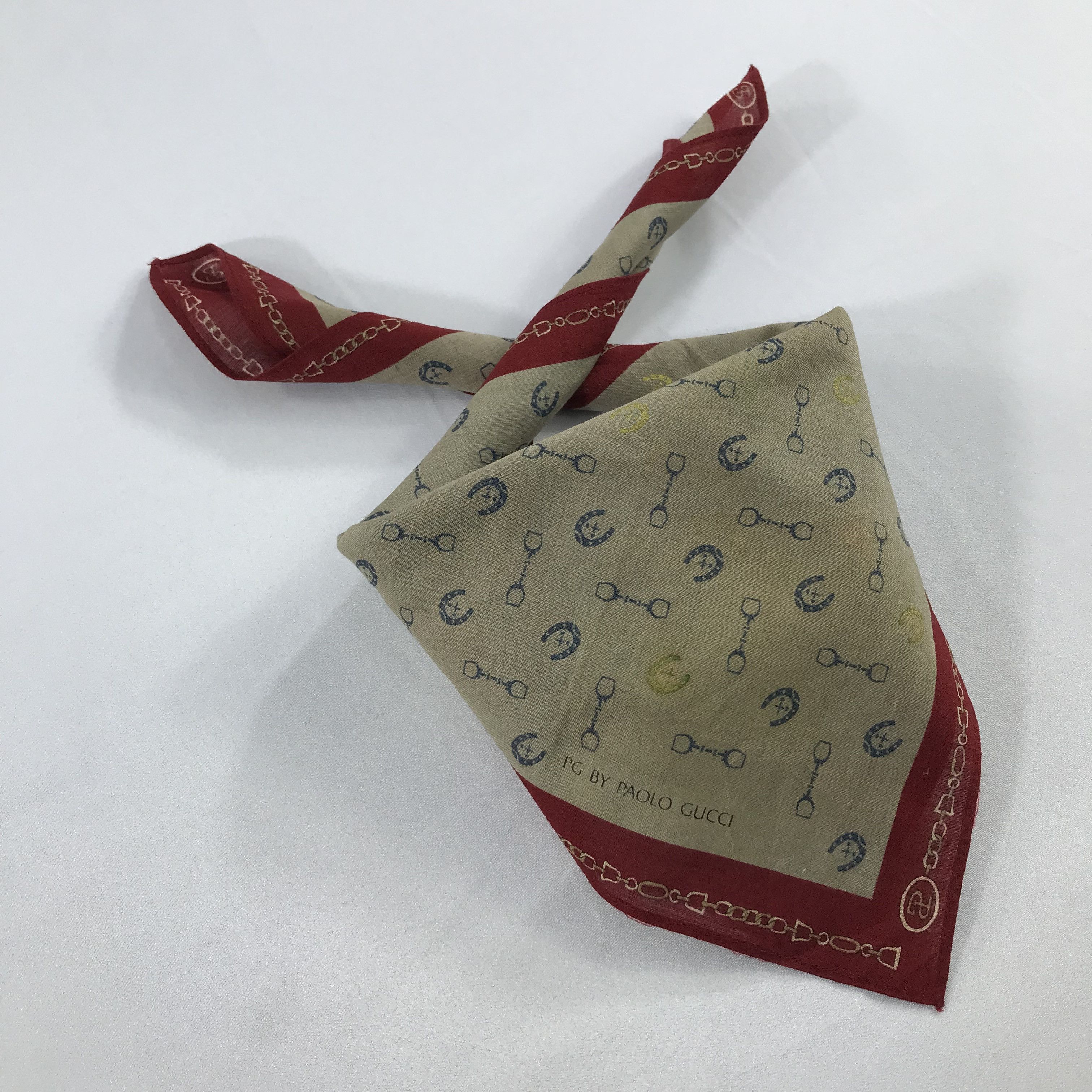 Paolo Gucci × Vintage Paolo Gucci Bandana / Handkerchief / Neckerchief - S2520 Size ONE SIZE - 4 Thumbnail