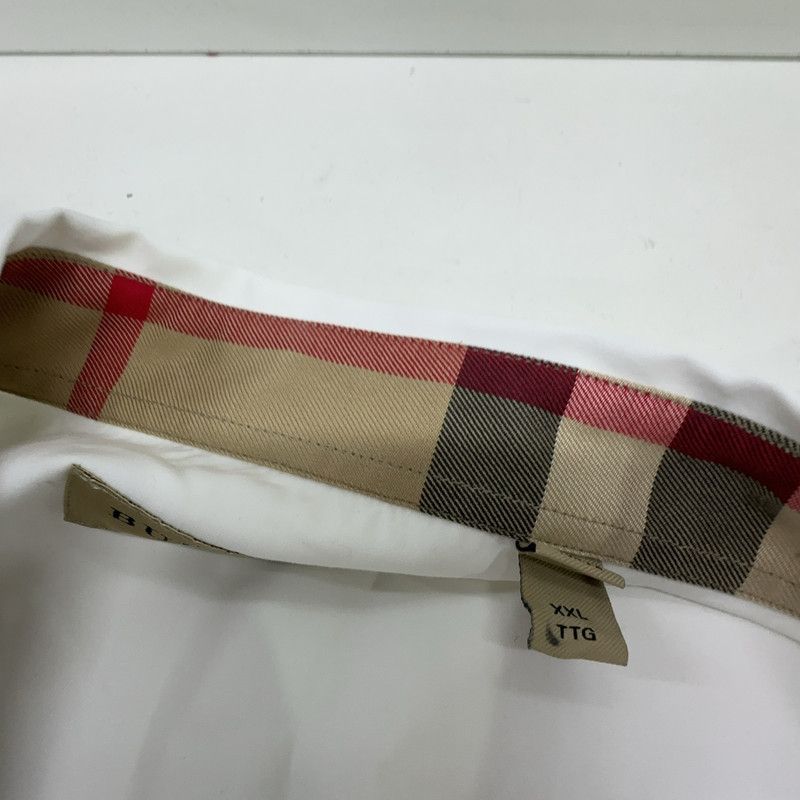 Burberry White Logo Embroidery Long Sleeve Shirt 0079