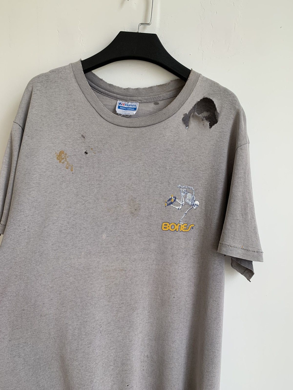 Powell Peralta Vintage 80s Powell Peralta Bones Skeleton Distressed Shirt Size US L / EU 52-54 / 3 - 4 Thumbnail