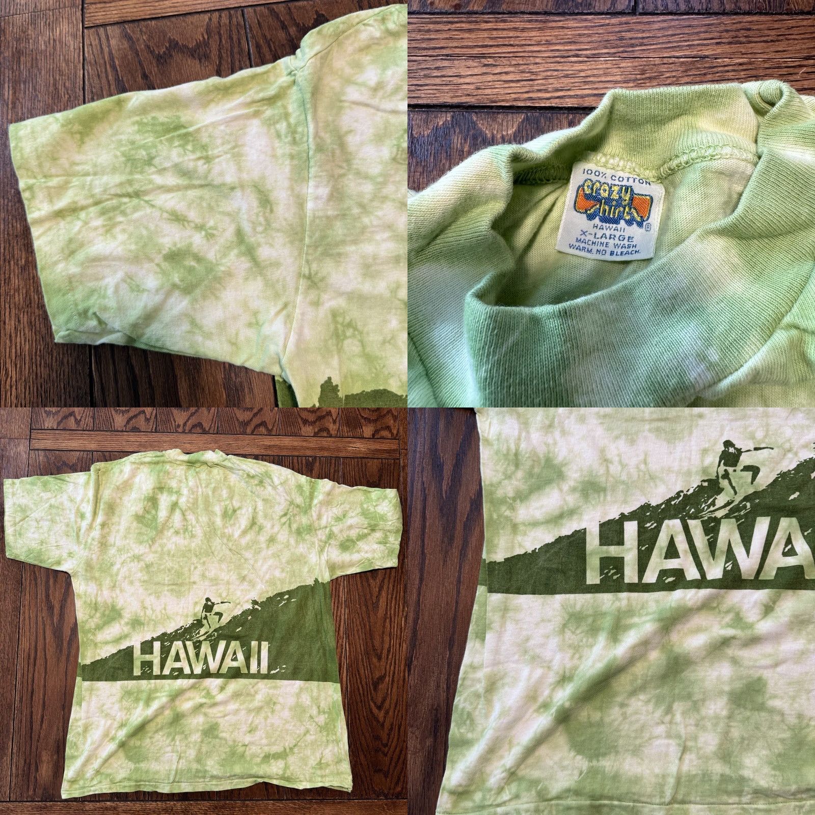 Vintage VINTAGE Crazy Shirts 2-Sided Tie Dye T Shirt Hawaii 1970s XL Craig USA Made Graphic Tee Men Size US XL / EU 56 / 4 - 8 Thumbnail