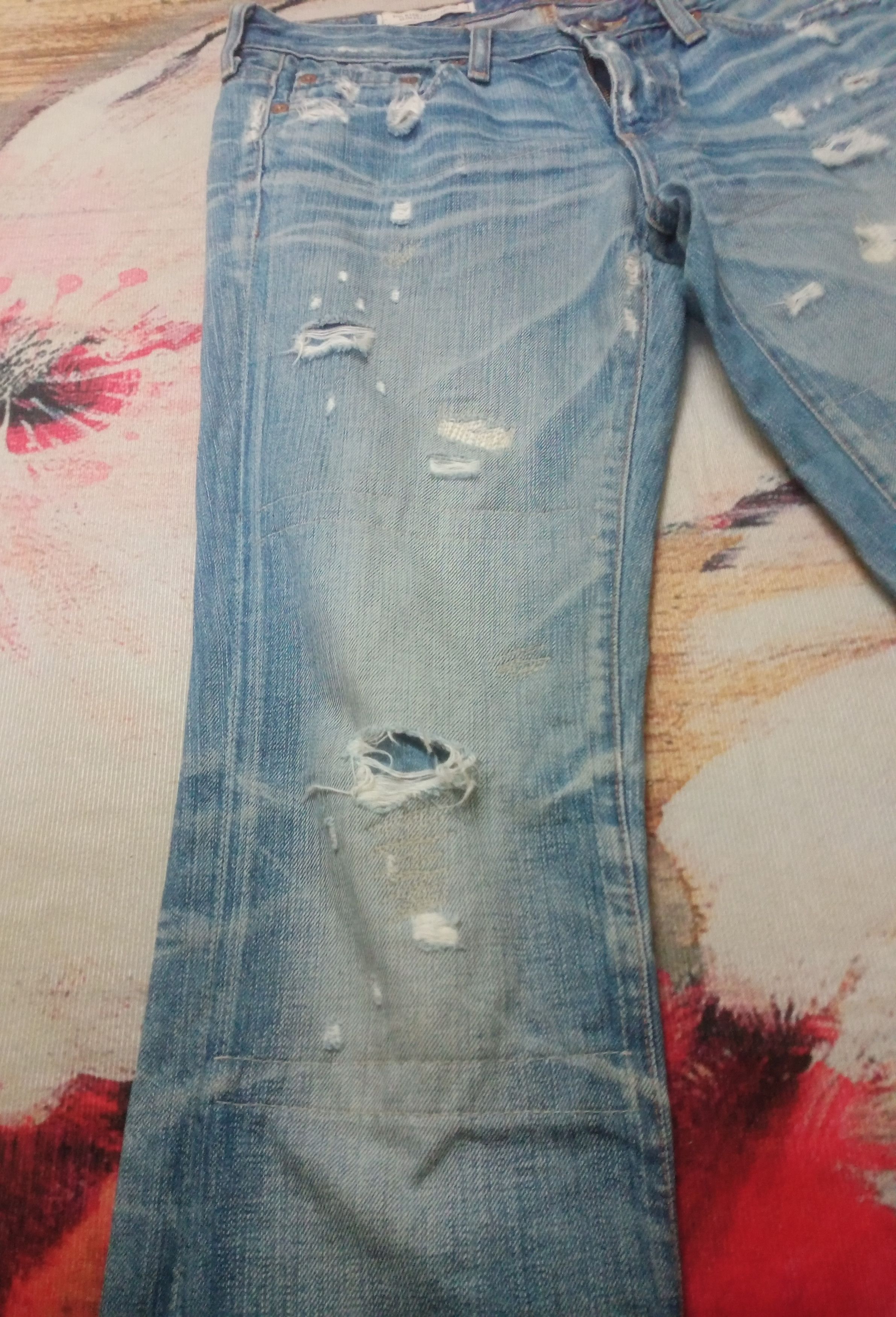 AG Adriano Goldschmied Rare AG Adriana Goldschmied Distressed Denim Size 30" / US 8 / IT 44 - 5 Thumbnail