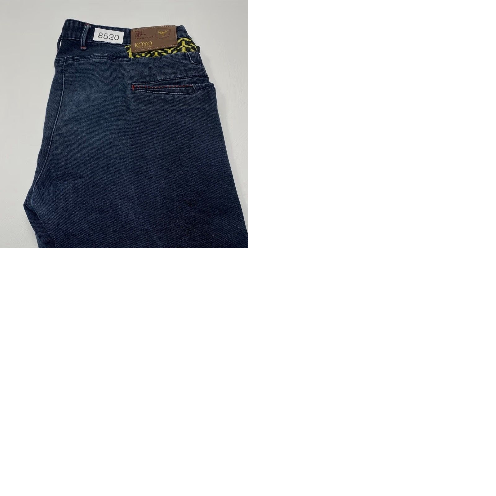 CO KOYO Mens Jeans 36x33 Blue Denim Stretch Relaxed Straight 8520 Size US 36 / EU 52 - 10 Thumbnail