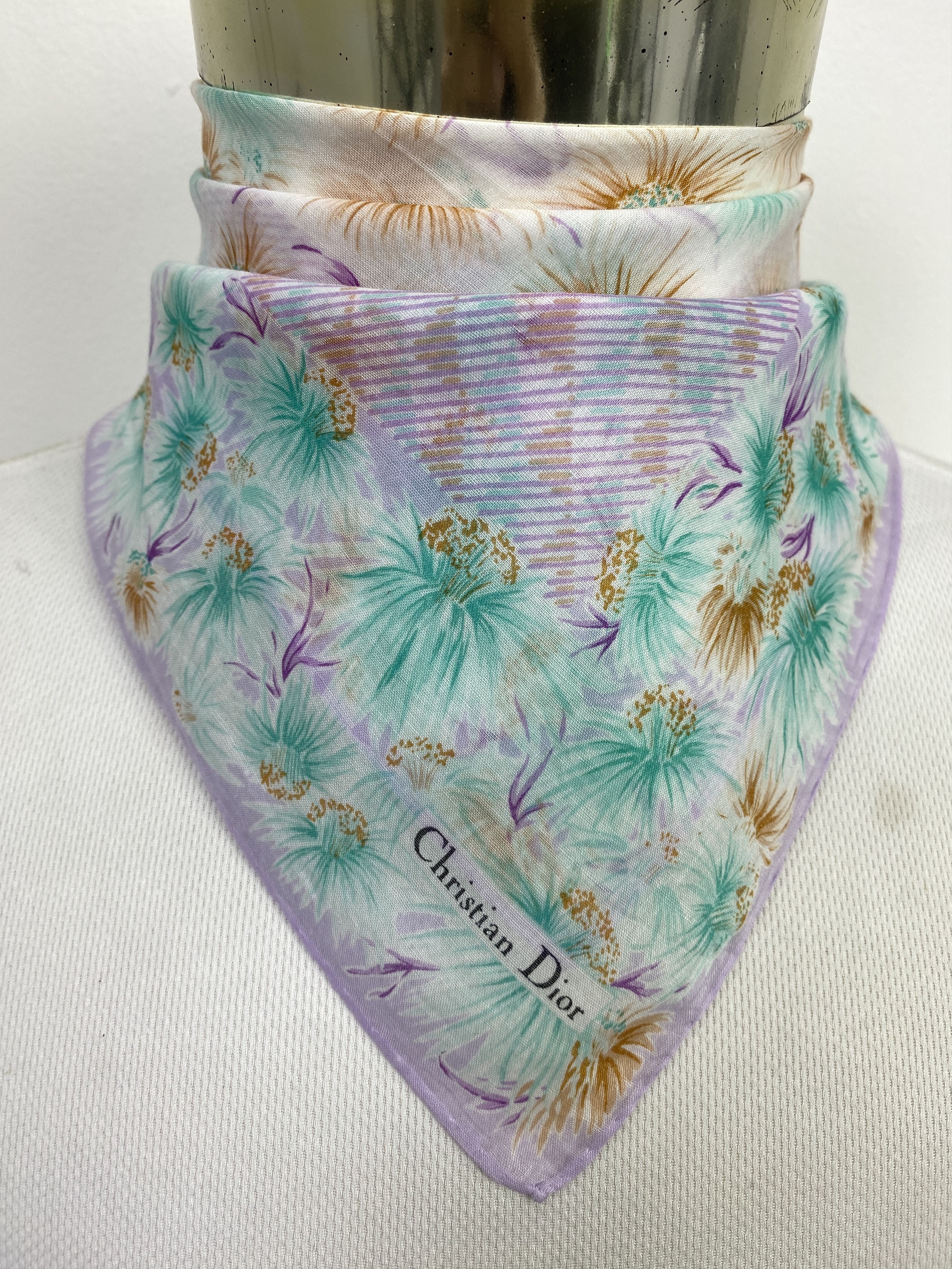 Christian Dior Monsieur Vintage Christian Dior Handkerchief / Neckerchief KT0235 Size ONE SIZE - 2 Thumbnail