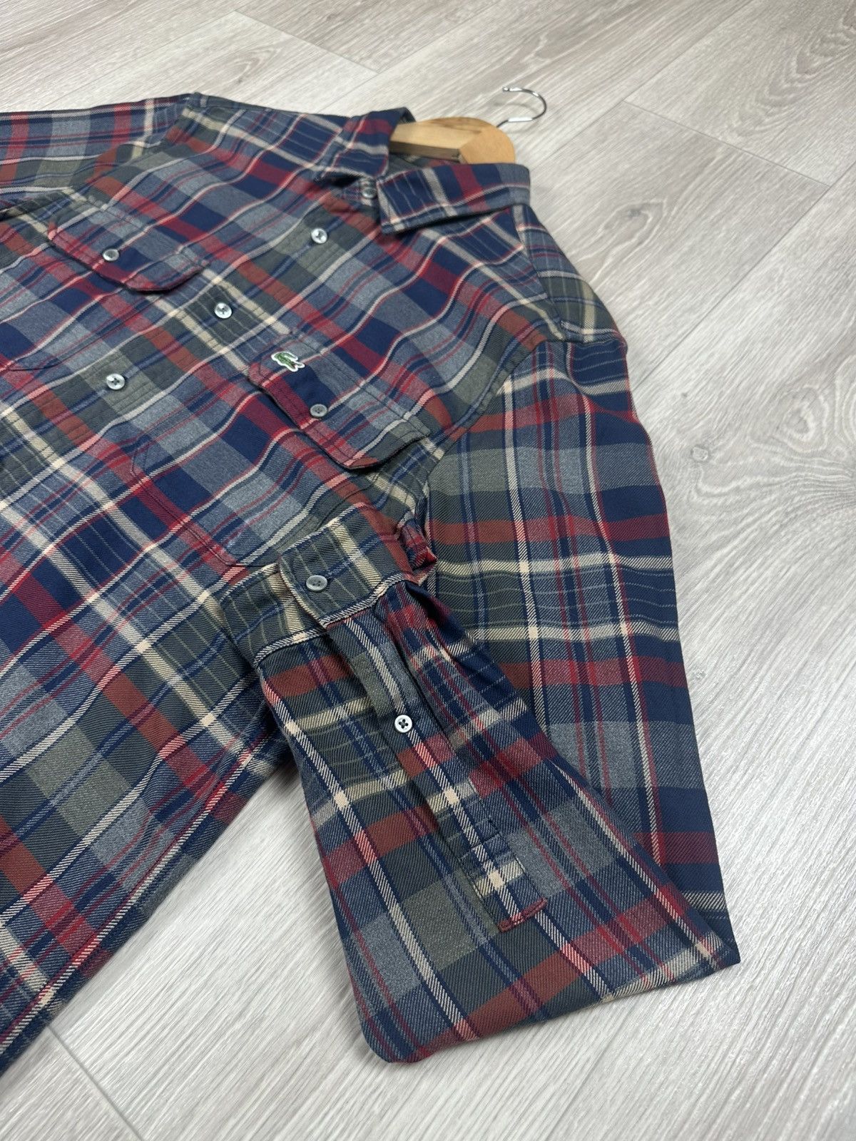 Flannel × Lacoste Vintage Lacoste Flannel Checkered Shirt Button Up Size US L / EU 52-54 / 3 - 4 Thumbnail
