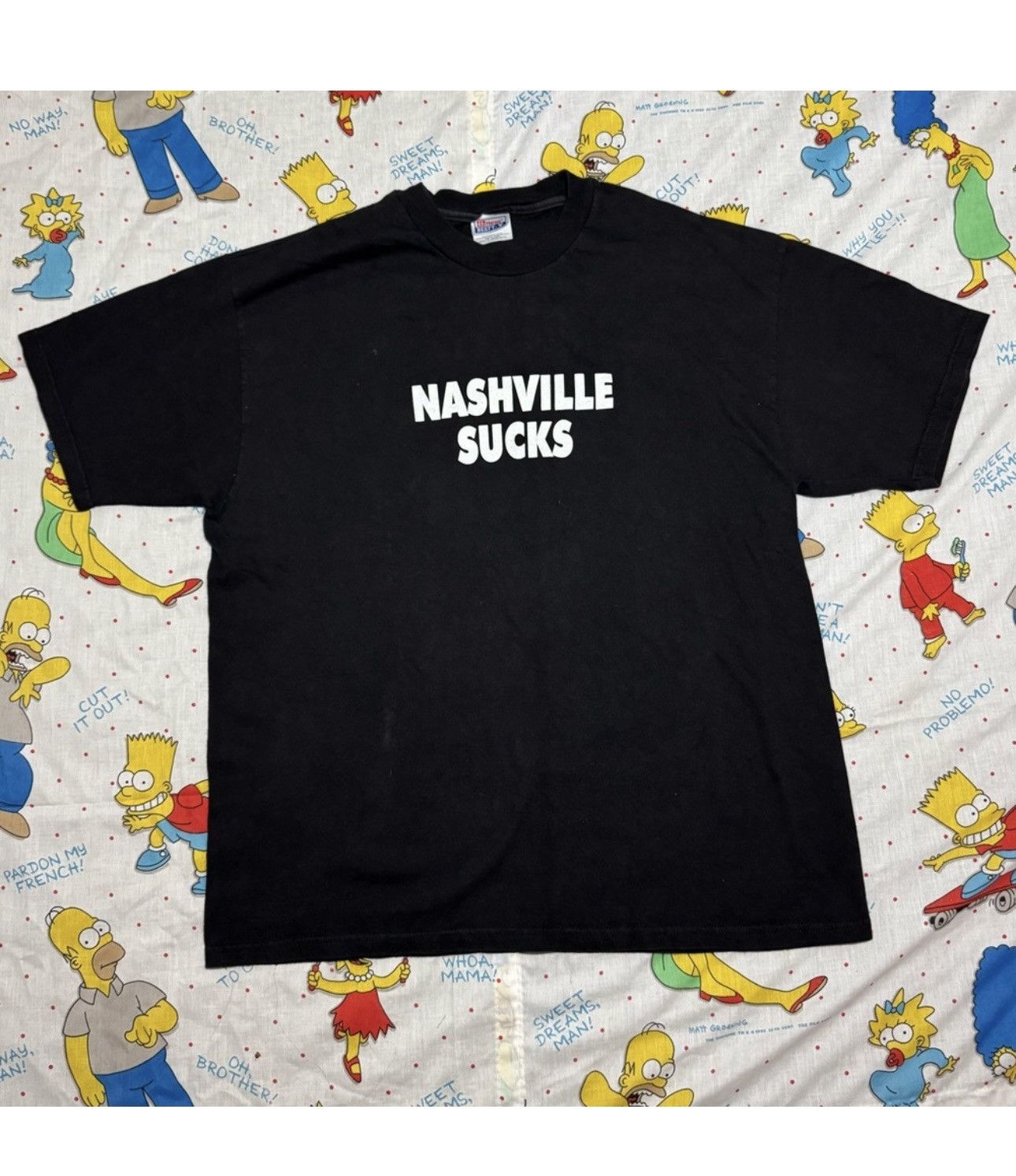 Vintage Vintage 90s Nashville Sucks Shirt XL Size US XL / EU 56 / 4 - 2 Thumbnail