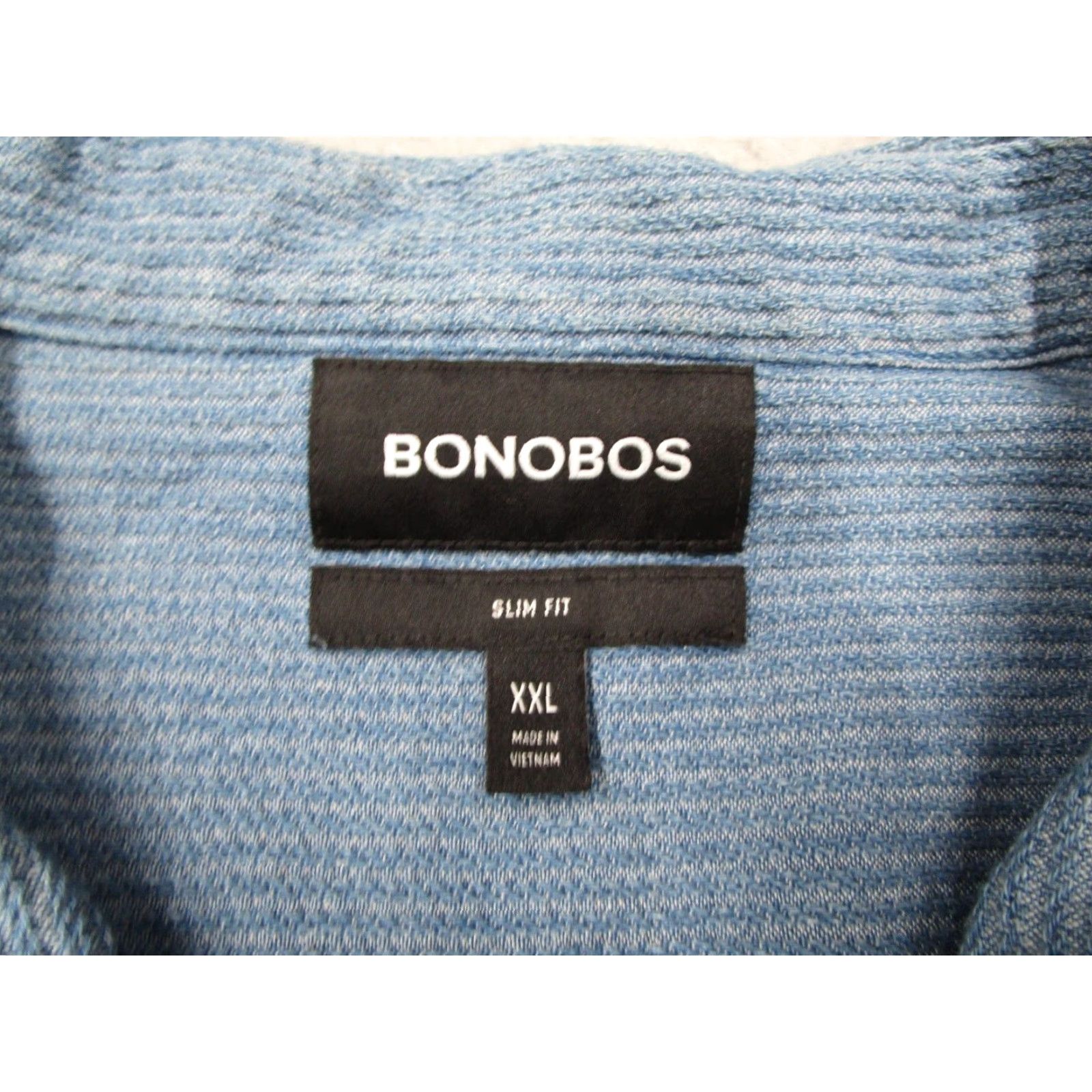 Bonobos VINTAGE Bonobos Jacket Shirt Men’s 2XL Slim Blue Button Up Over Shirt Shacket Casual All Seasons Pockets Jacket Mens Size US XXL / EU 58 / 5 - 3 Thumbnail