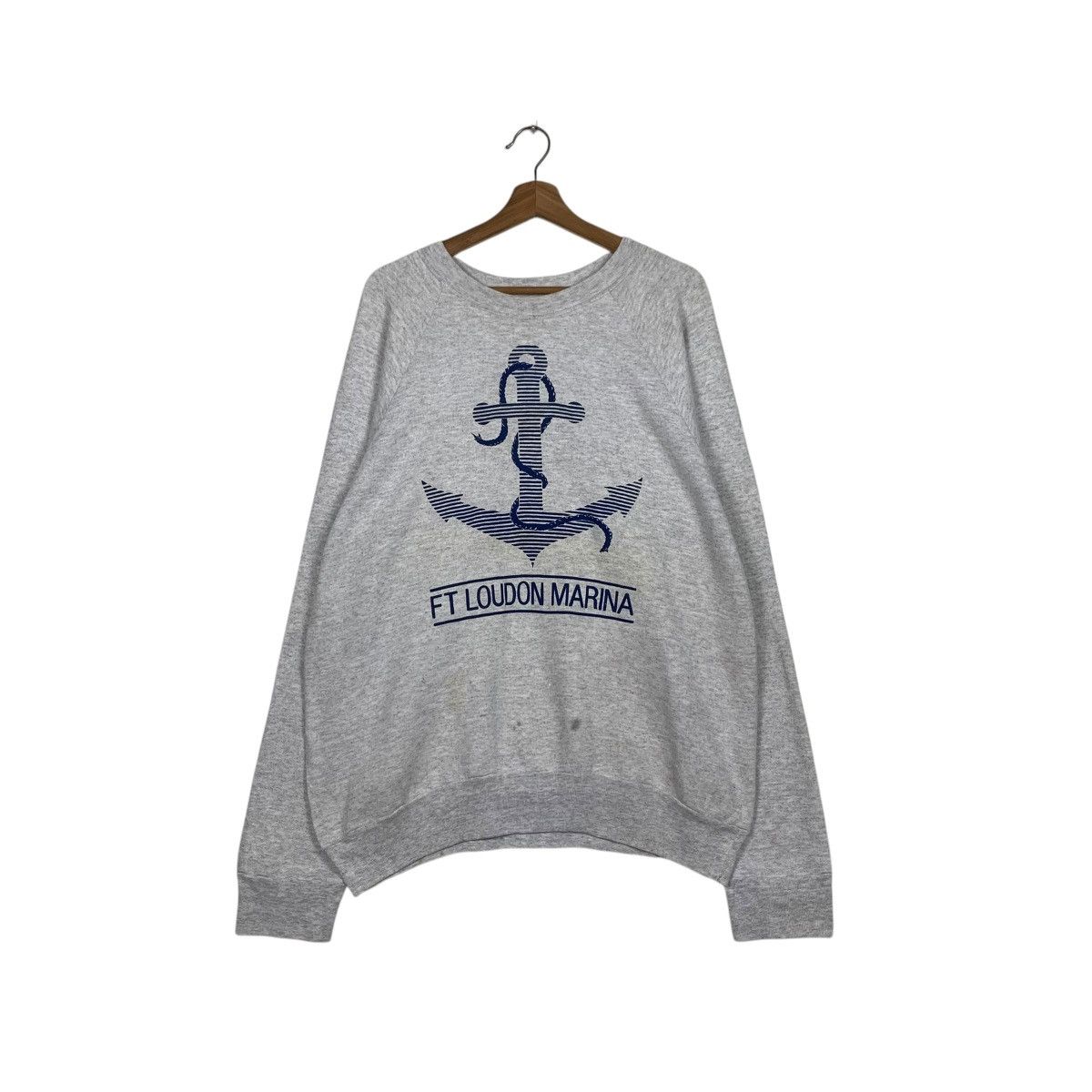 Vintage 90s ONEITA Made In Usa Sweatshirt Ft Loudon Marina #1975-C86 Size US XL / EU 56 / 4 - 1 Thumbnail