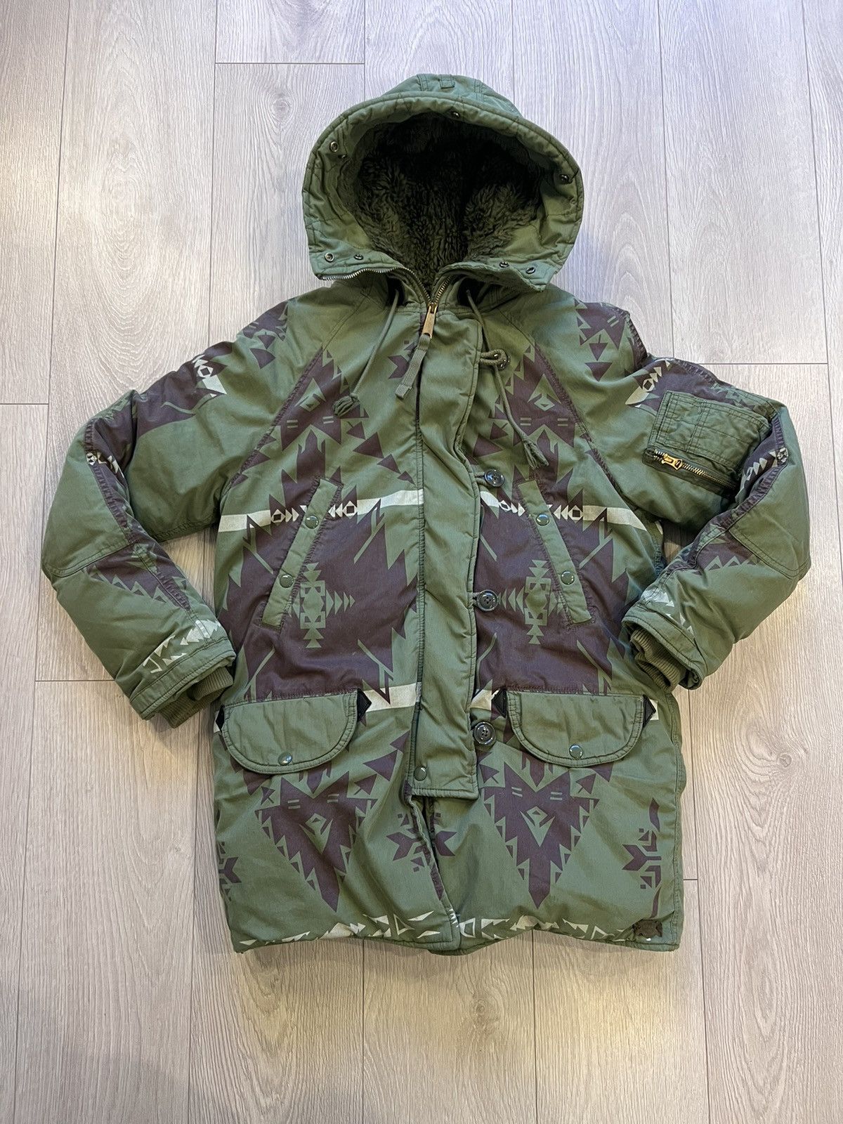 Polo Ralph Lauren × Vintage Vintage Polo Ralph Lauren Denim Supply Aztec Heavy Jacket Size US M / EU 48-50 / 2 - 3 Thumbnail