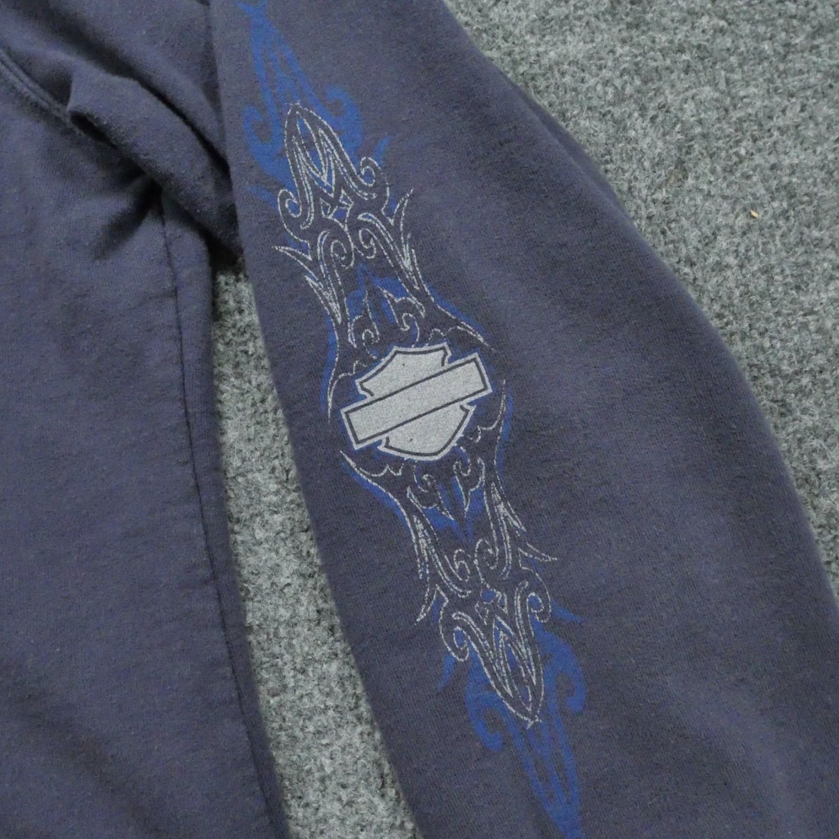 Harley Davidson Harley-Davidson Jacket Womens 1X XL Blue Full Zip Sleeve Print Motorcycle Y2K Size XL / US 12-14 / IT 48-50 - 6 Thumbnail