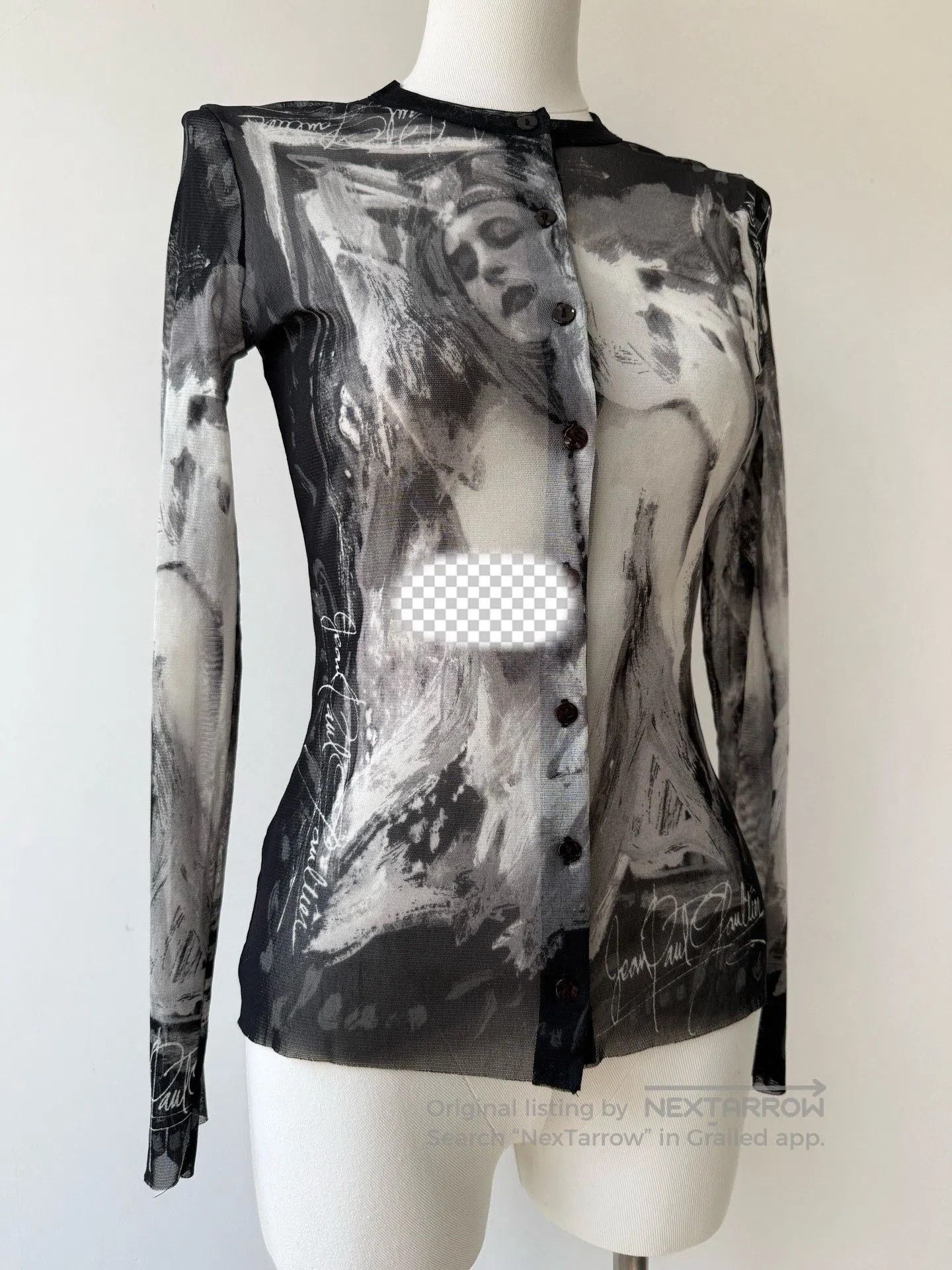 Jean Paul Gaultier Jean Paul Gaultier Mesh Sheer Cardigan. Size M / US 6-8 / IT 42-44 - 5 Thumbnail