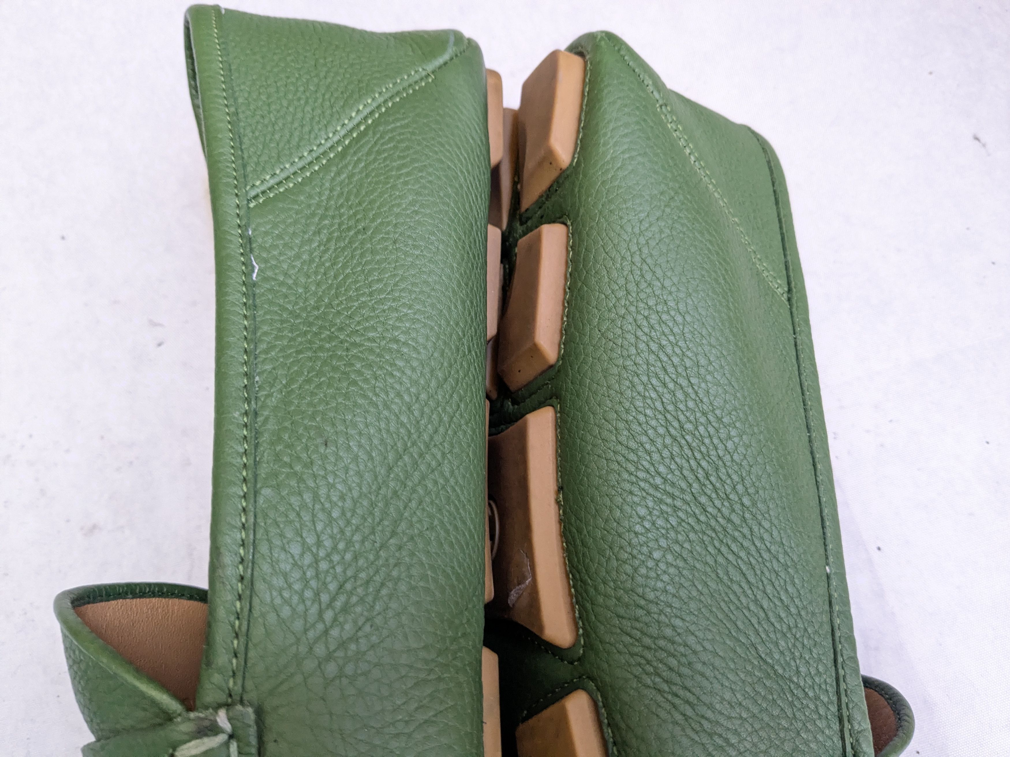 Gucci Gucci Horsebit driving loafers green 12.5 leather Size US 12.5 / EU 45-46 - 14 Thumbnail