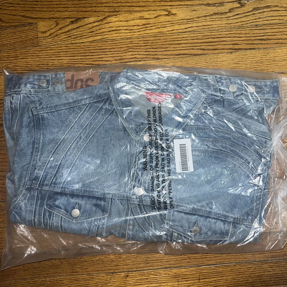 Supreme Supreme S Logo Denim Trucker Jacket Washed Blue Size: XL Size US XL / EU 56 / 4 - 3 Thumbnail