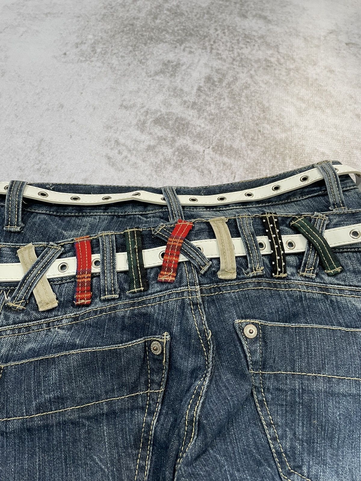 Japanese Brand 2000s japan double waist denim y2k style Size US 30 / EU 46 - 6 Thumbnail