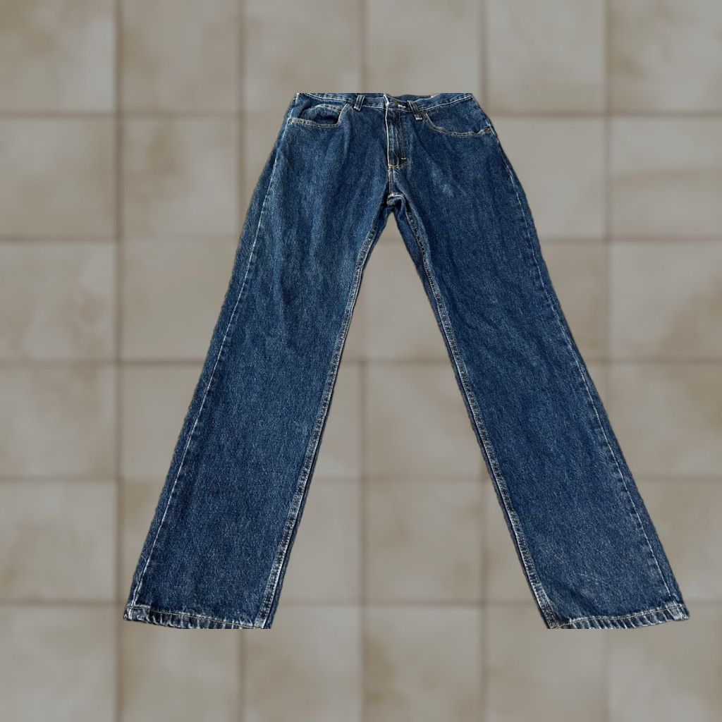 Wrangler Wrangler Jeans Mens 30x32 Blue Denim Classic Straight Leg Western Workwear Jeans 5-Pocket Design Regular Fit Mens Size US 30 / EU 46 - 1 Thumbnail